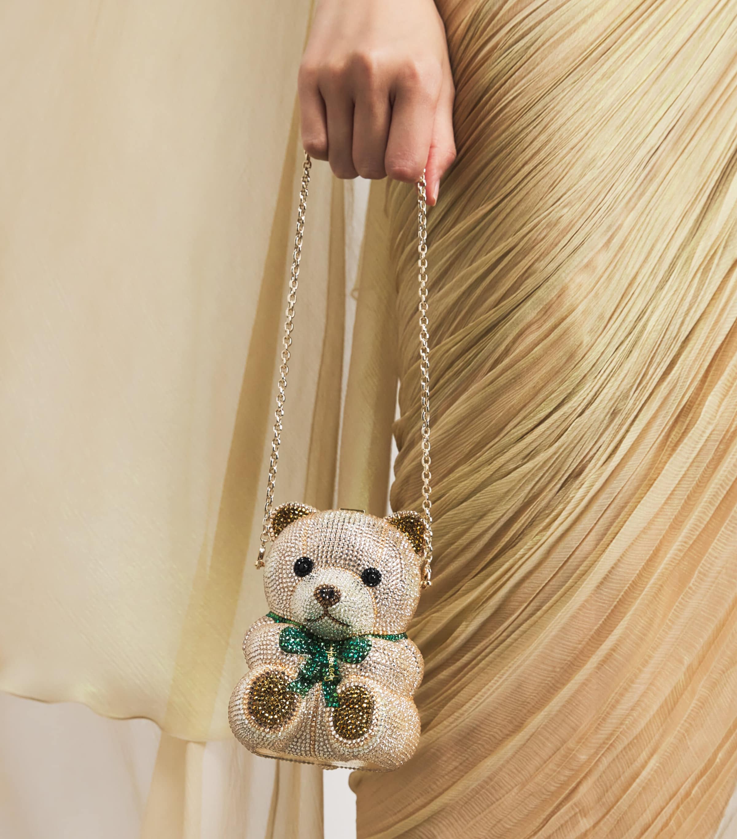 Judith Leiber x Harrods EXCLUSIVE Bear Clutch Bag Champagne Prosecco Image 2
