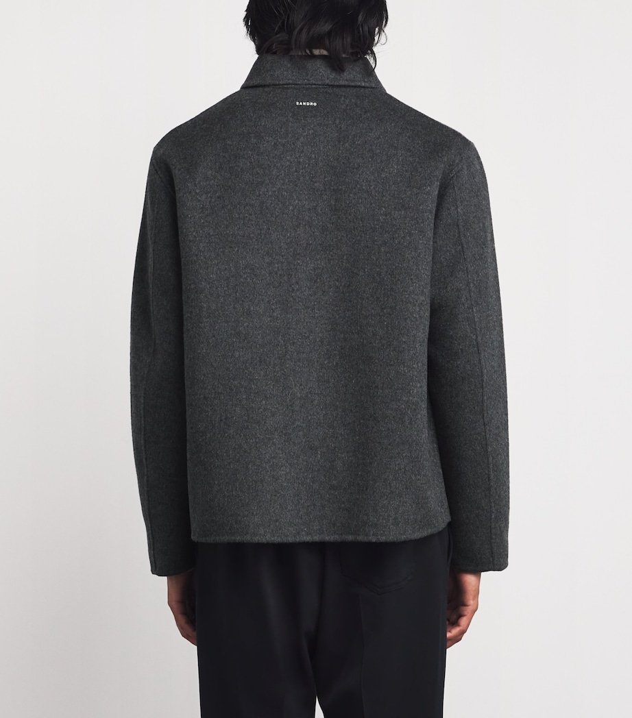 Double-Faced Wool-Blend Jacket DARK GREY Image 4