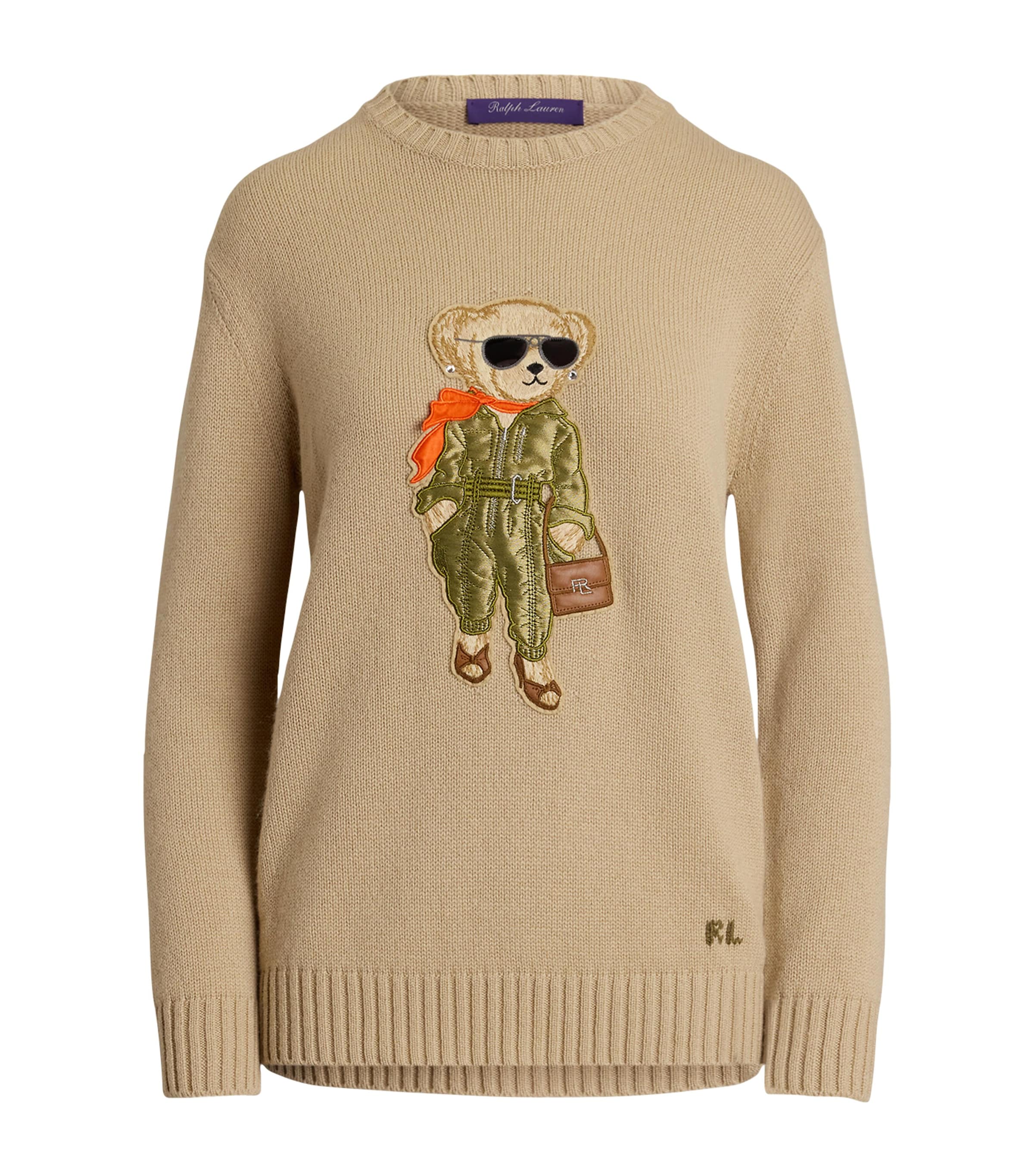 POLO RALPH LAUREN CASHMERE POLO BEAR SWEATER
