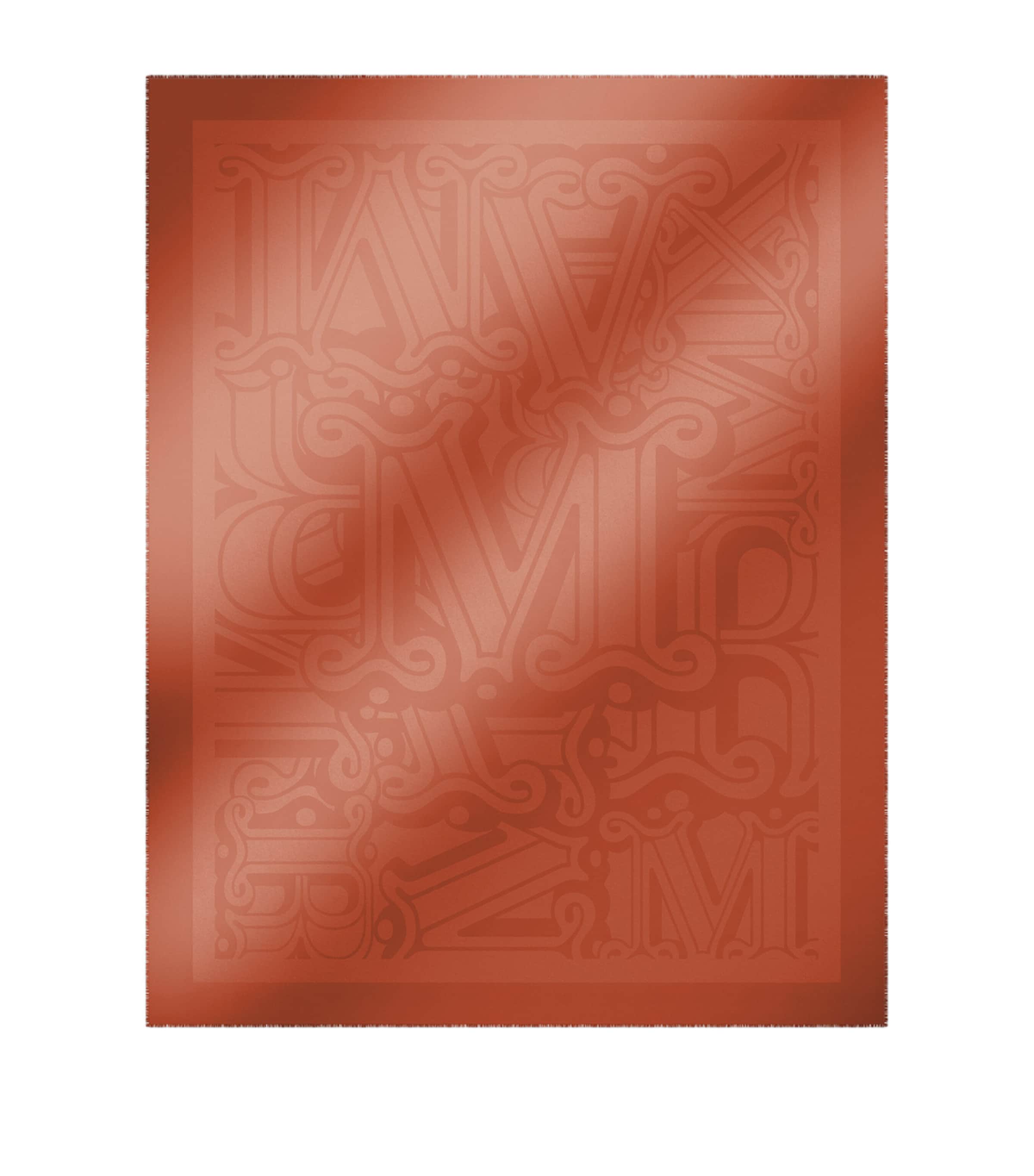 Monogram Square Scarf CORAL Image 1