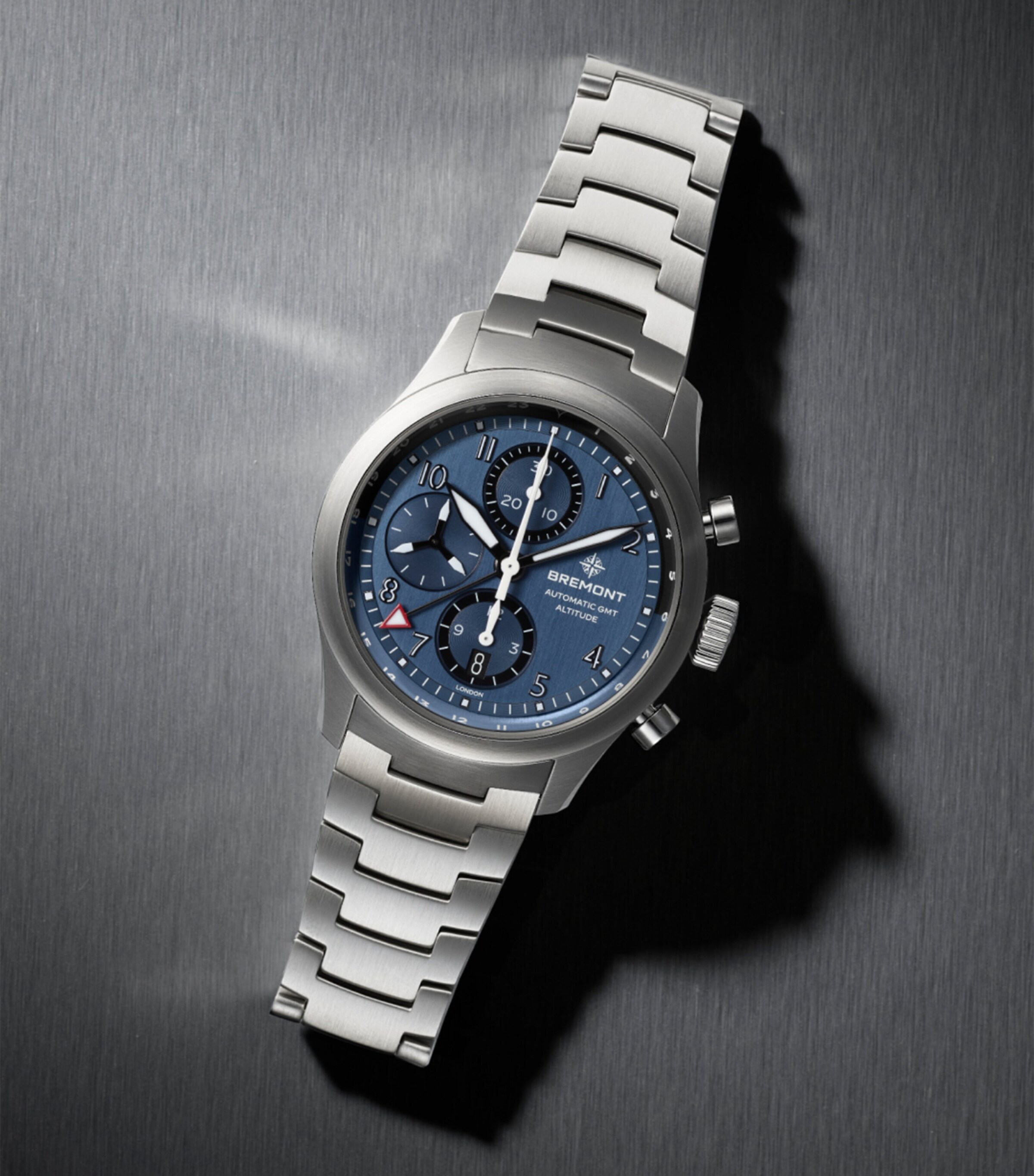 Bremont Titanium Altitude Chronograph GMT Watch 42mm Blue Image 8