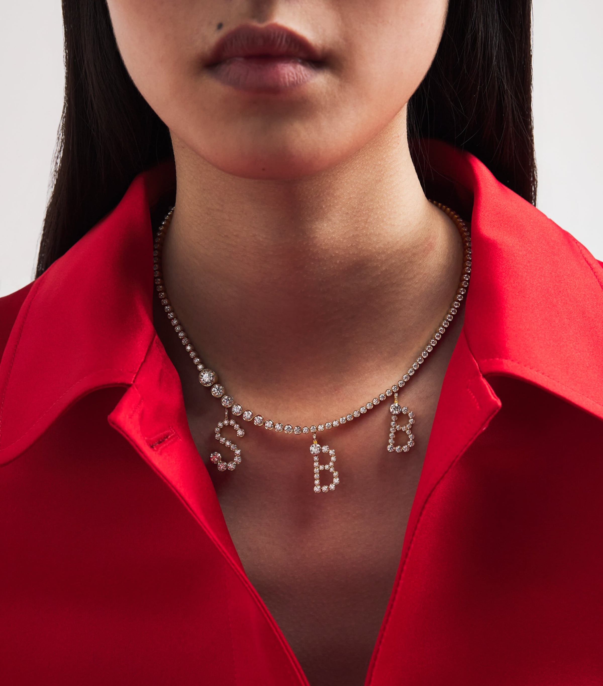 Yellow Gold and Diamond Collier de Lettre Royale Necklace YELLOW GOLD Image 2