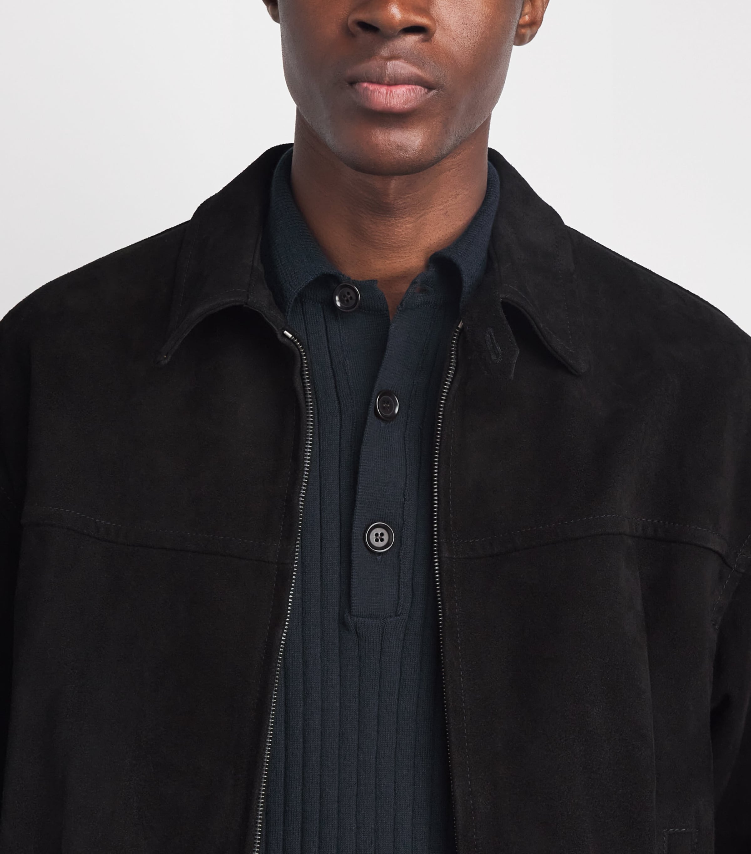 Oliver Spencer Mens Organic Cotton Pablo Polo Shirt Navy Image 3