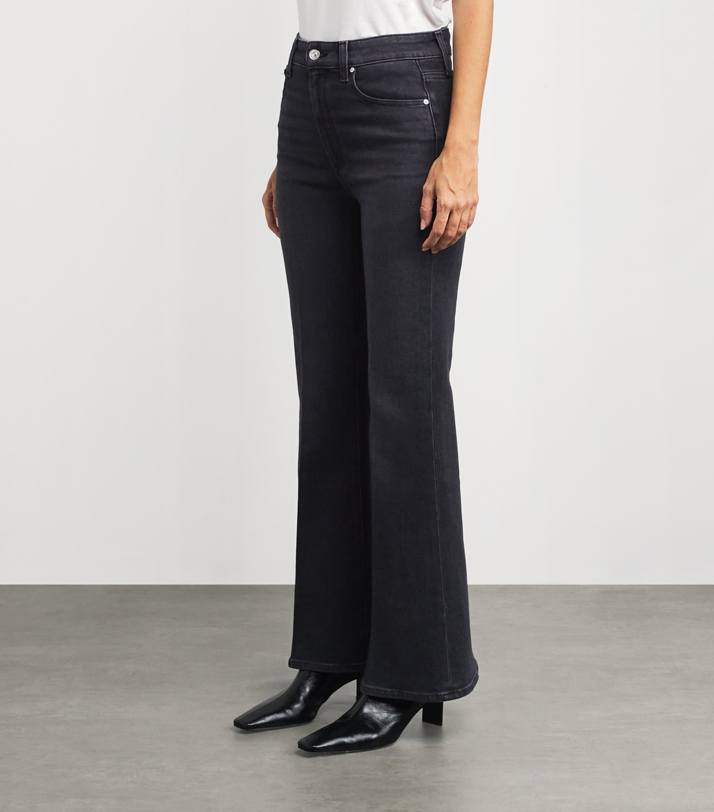 Marlow Skimmer Flared Jeans INK BLACK Image 3