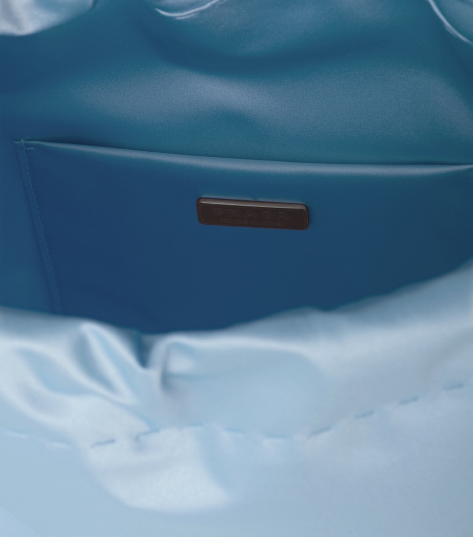 Prada Silk Duchesse Wish Pouch Light Blue Image 2