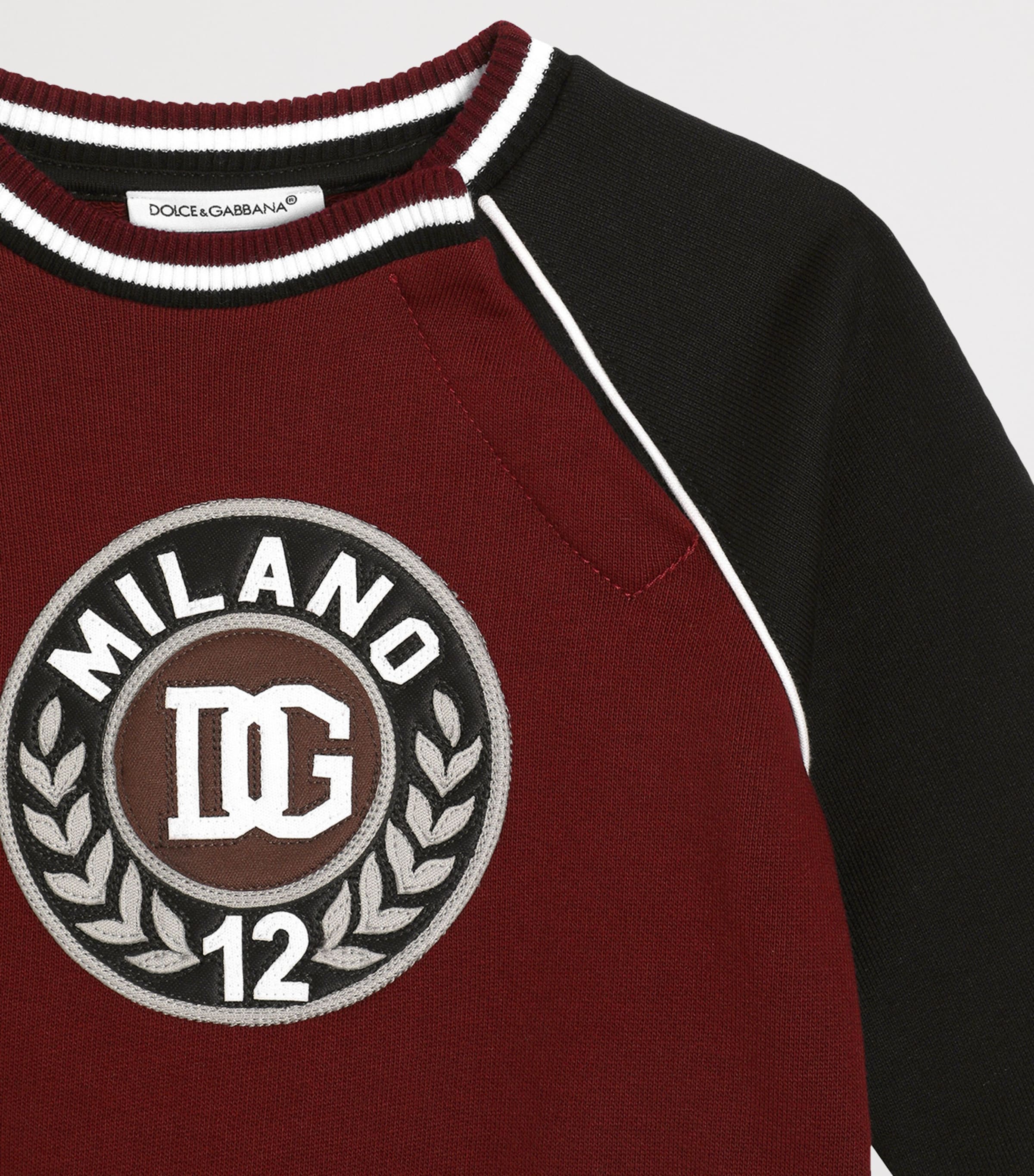 Dolce&Gabbana Kids Cotton Logo Varsity Sweatshirt (3-30 Months) Image 3