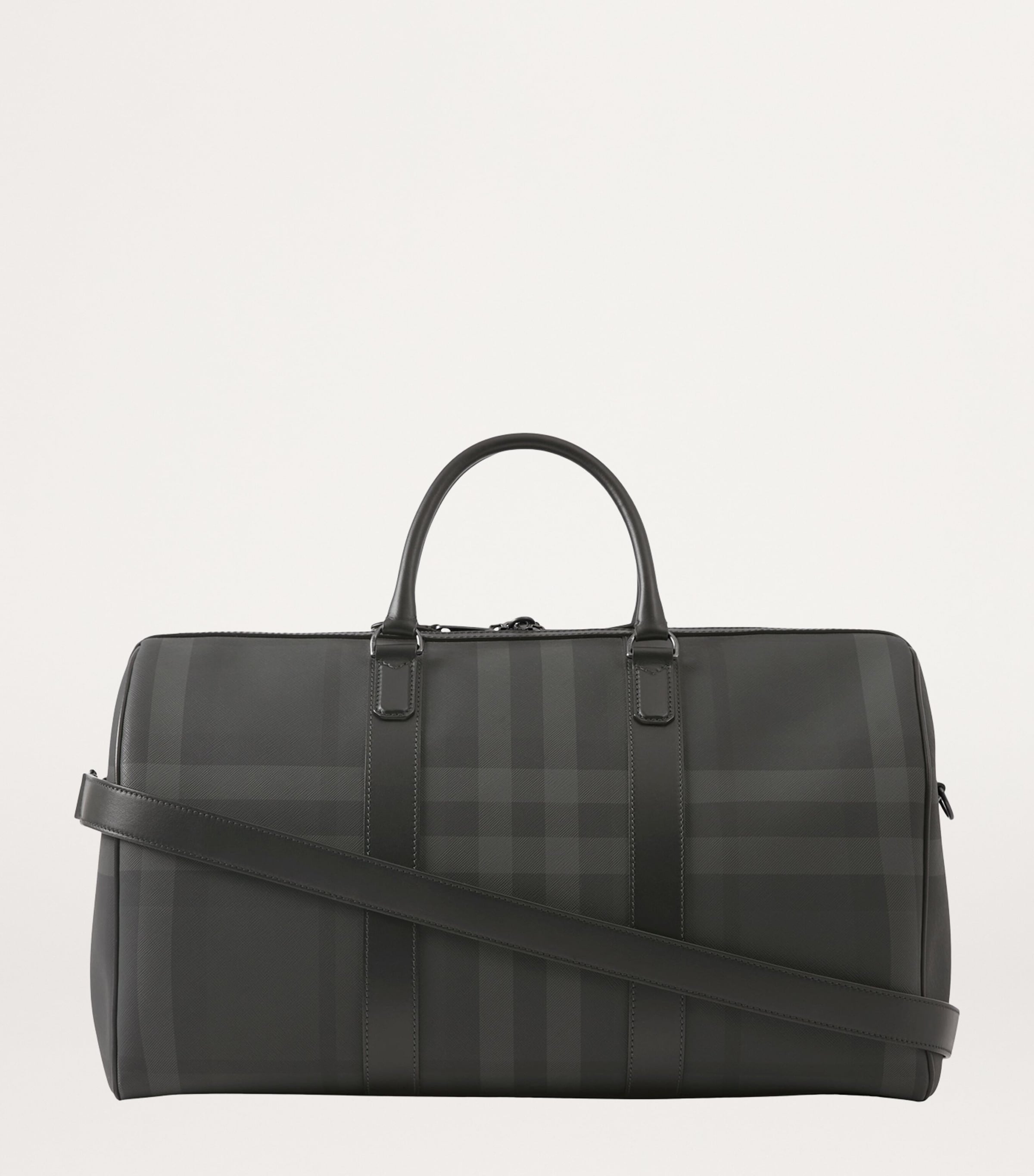 BURBERRY★素敵！UNI Black Check WEEKENDER Duffle Bag Embossed Check Duffle Bag in Black - Men | Burberry® Official