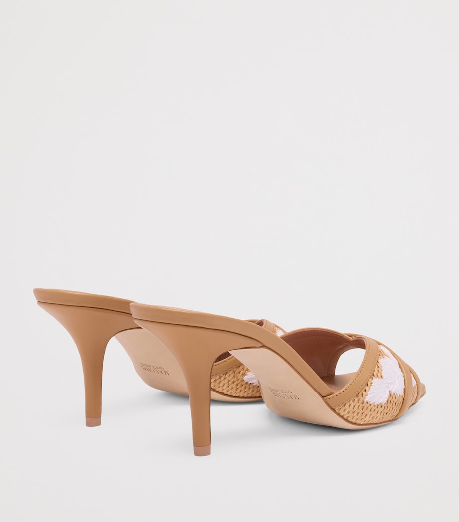Raffia Perla Heeled Sandals 70 CAMEL Image 4