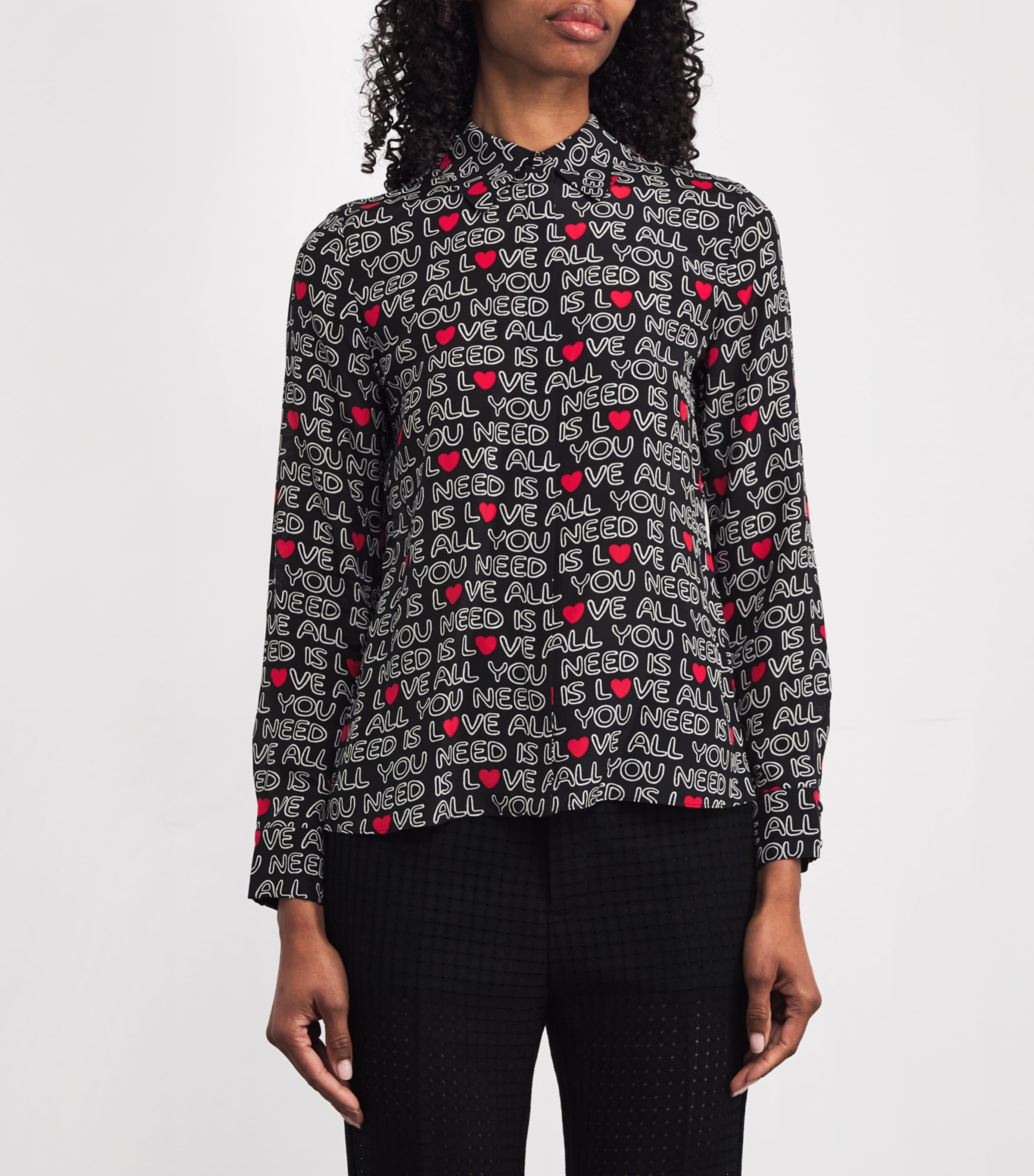 x The Beatles Silk Willa Shirt ALL YOU NEED IS LOVE Image 3