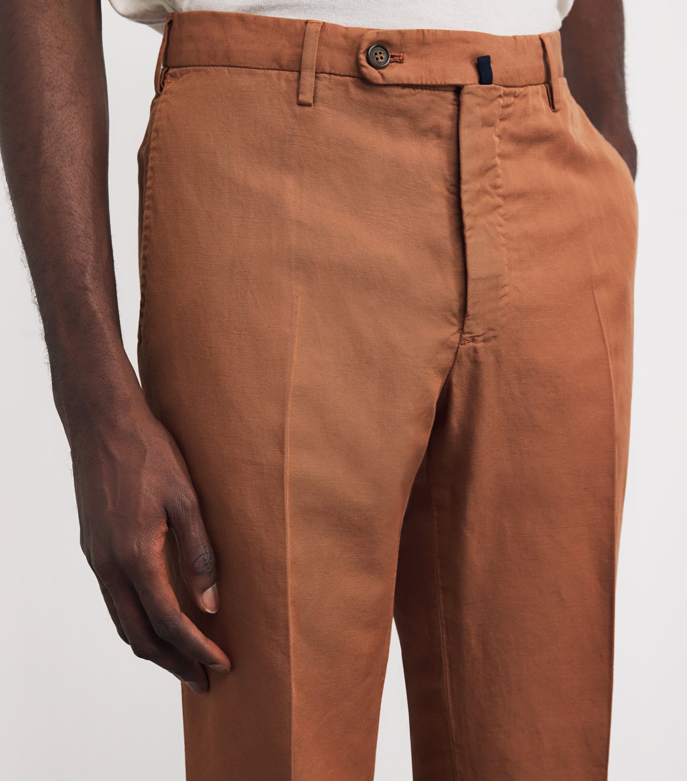 slowear Mens Chinolino Garment-Dye Chinos Bruciato Medio Image 6
