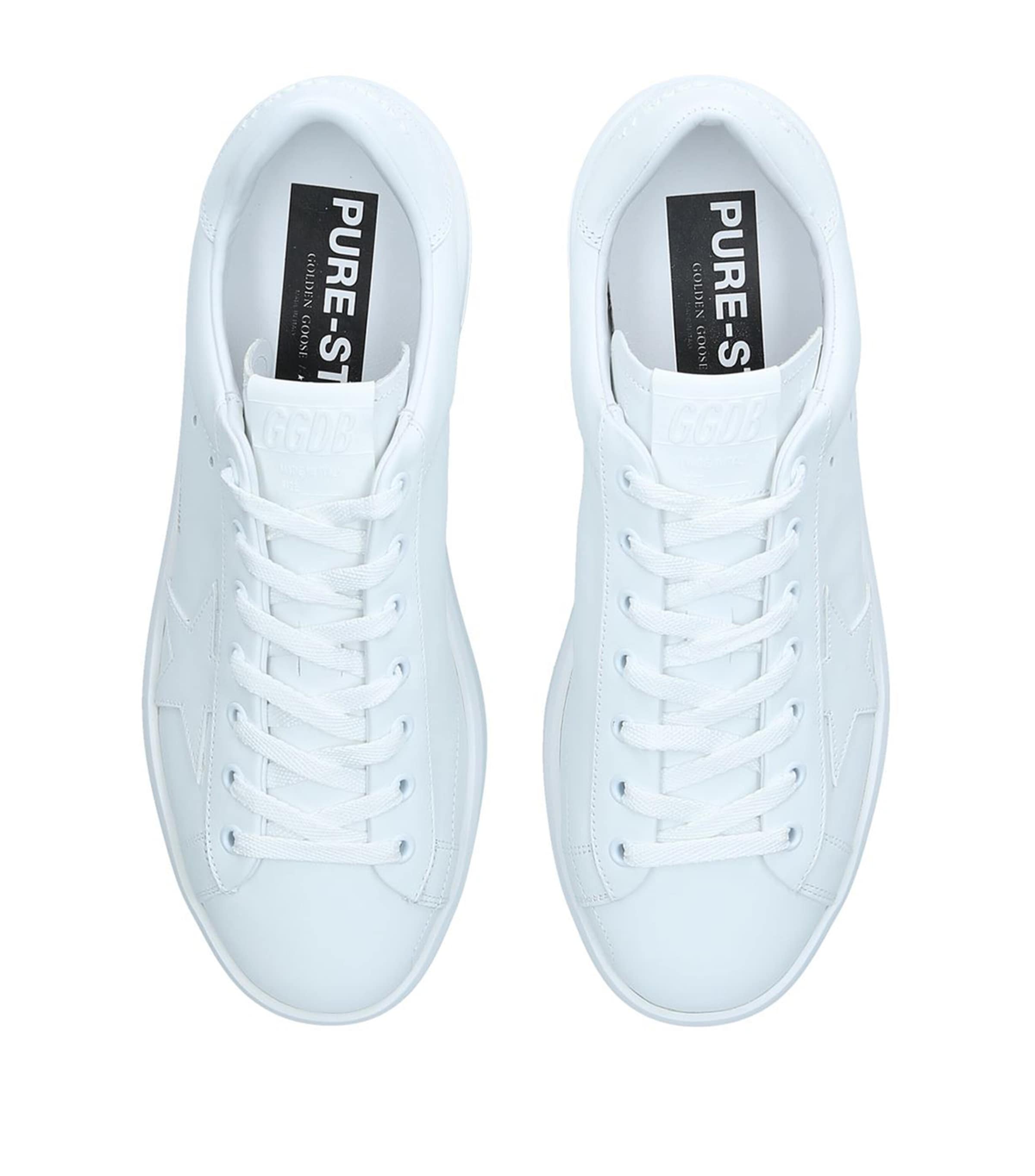 Golden Goose Leather Purestar Low-Top Sneakers White Image 4