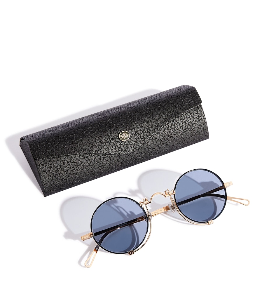 Matsuda 10601H Sunglasses Brushed Gold Navy Image 3