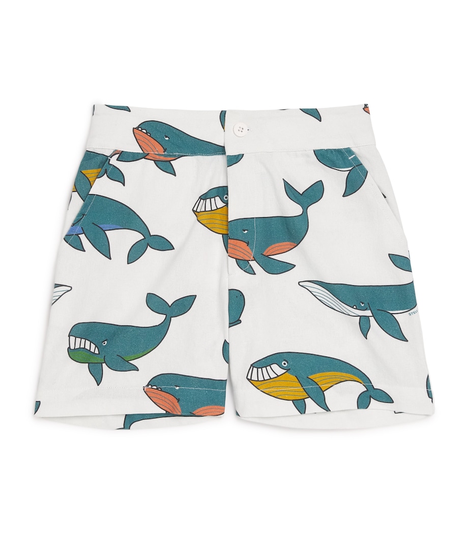 Stella McCartney Kids Cotton Whale Shorts (3-14 Years) Image 1