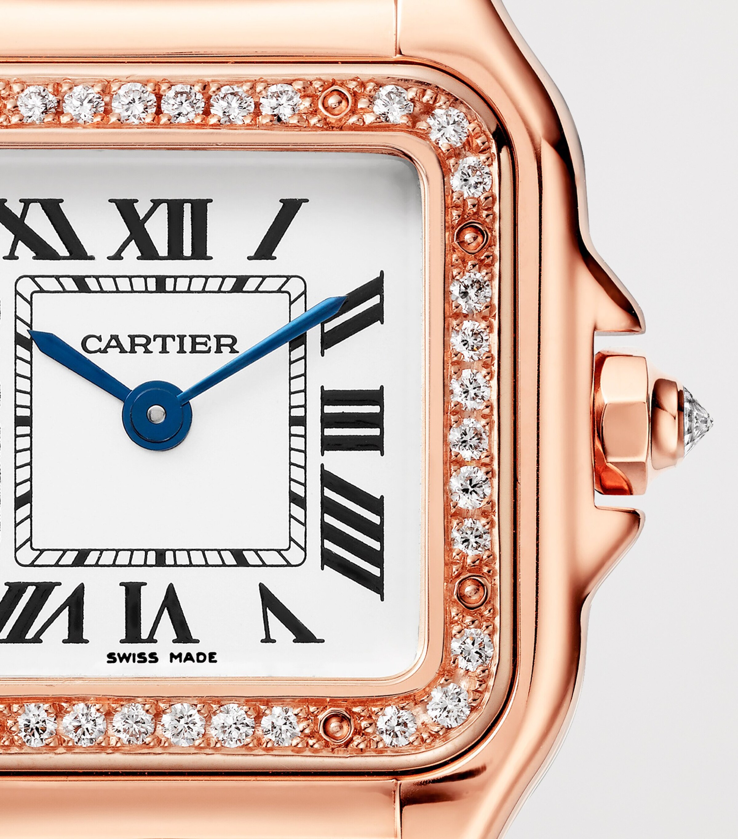 Cartier Small Rose Gold and Diamond Panthère de Cartier Watch 23mm Silvered Image 7