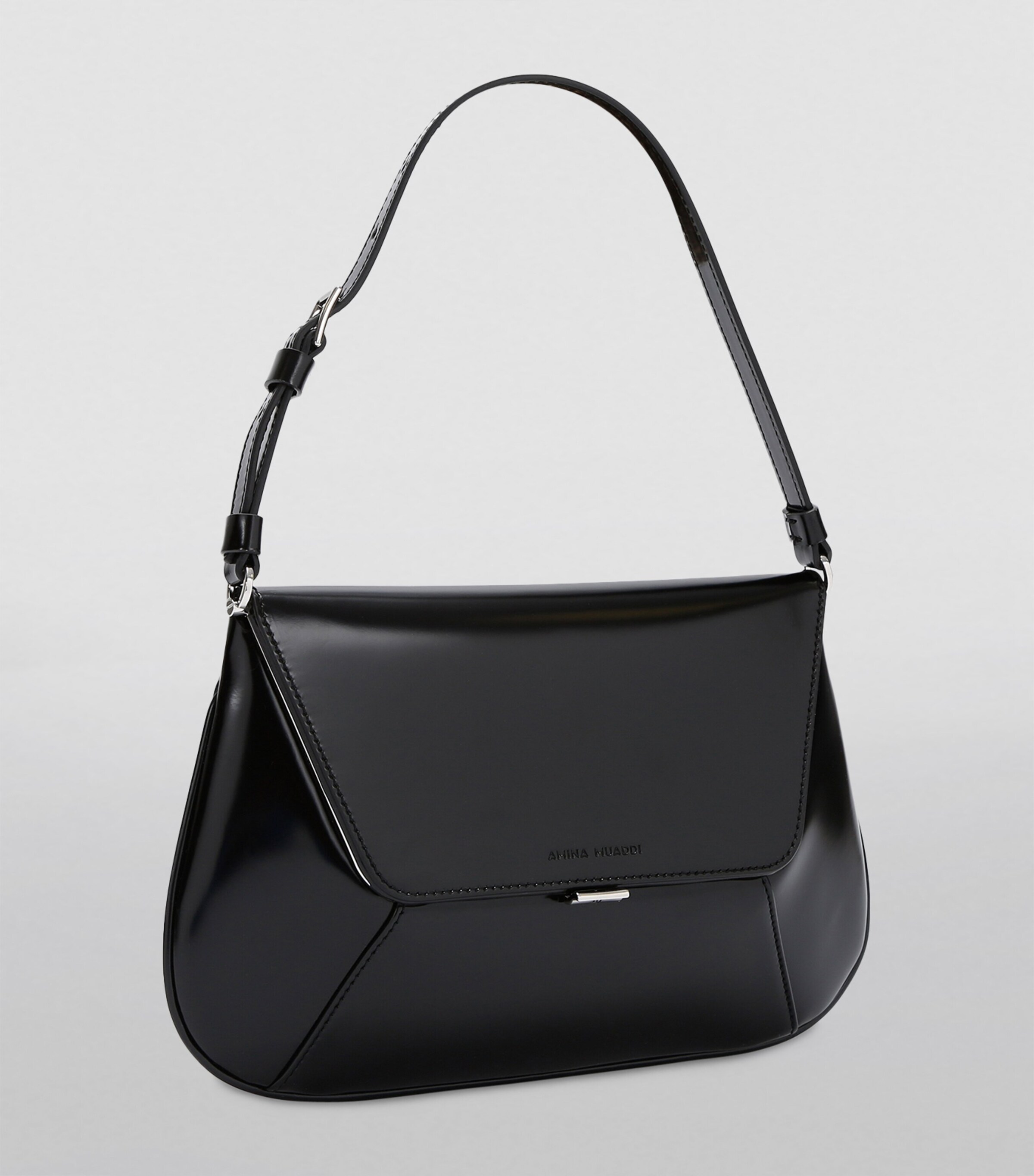 Amina Muaddi Ami Shoulder Bag Black Image 3