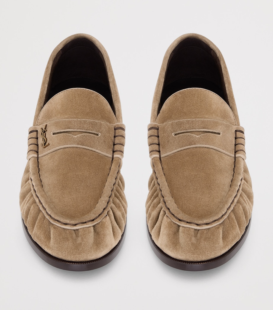 Saint Laurent Womens Leather Le Loafers Image 3