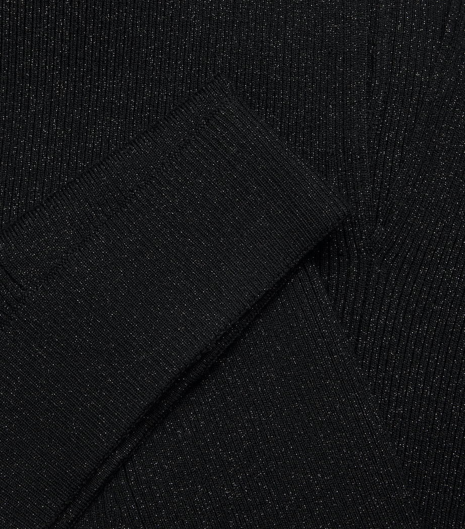 Merino-Blend Glitter Midi Skirt 3000 BLACK Image 5