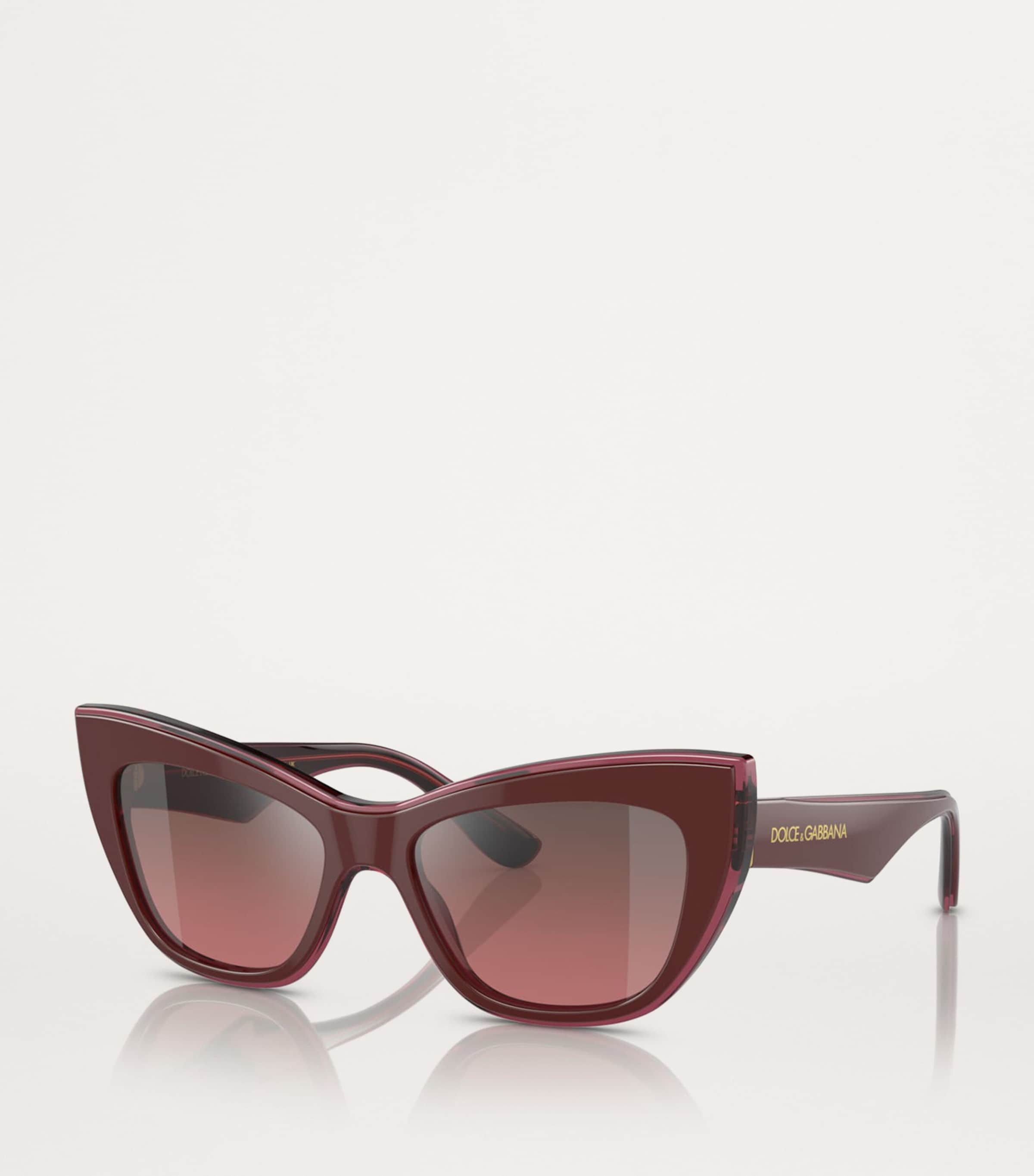 Dolce & Gabbana Maroon Cat-Eye Sunglasses Dolce & Gabbana DG 2321 Sunglasses 02/8D Gold - eye-oo.com main image 2