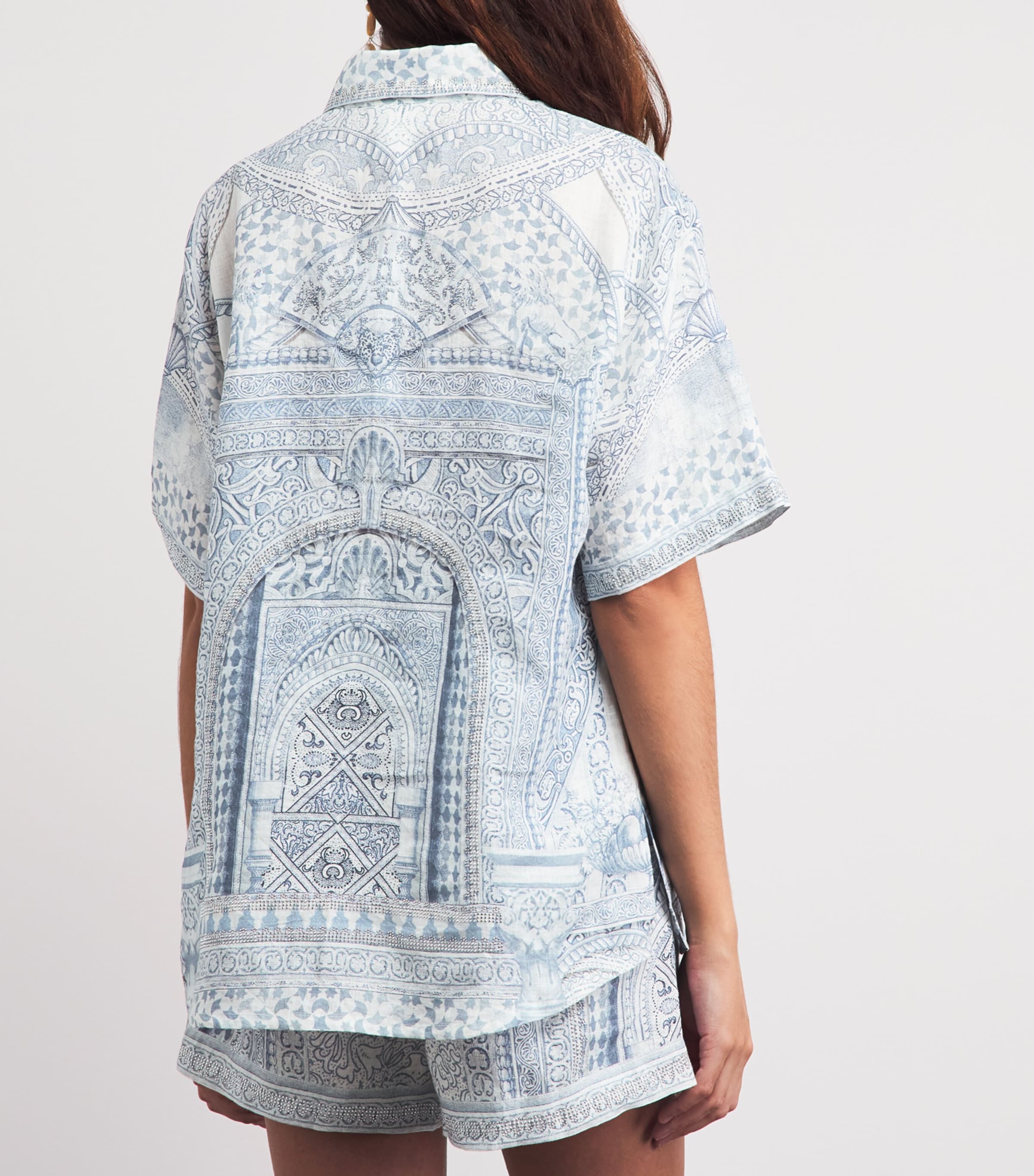 Camilla Womens Linen Printed Shirt Humoalha Image 5