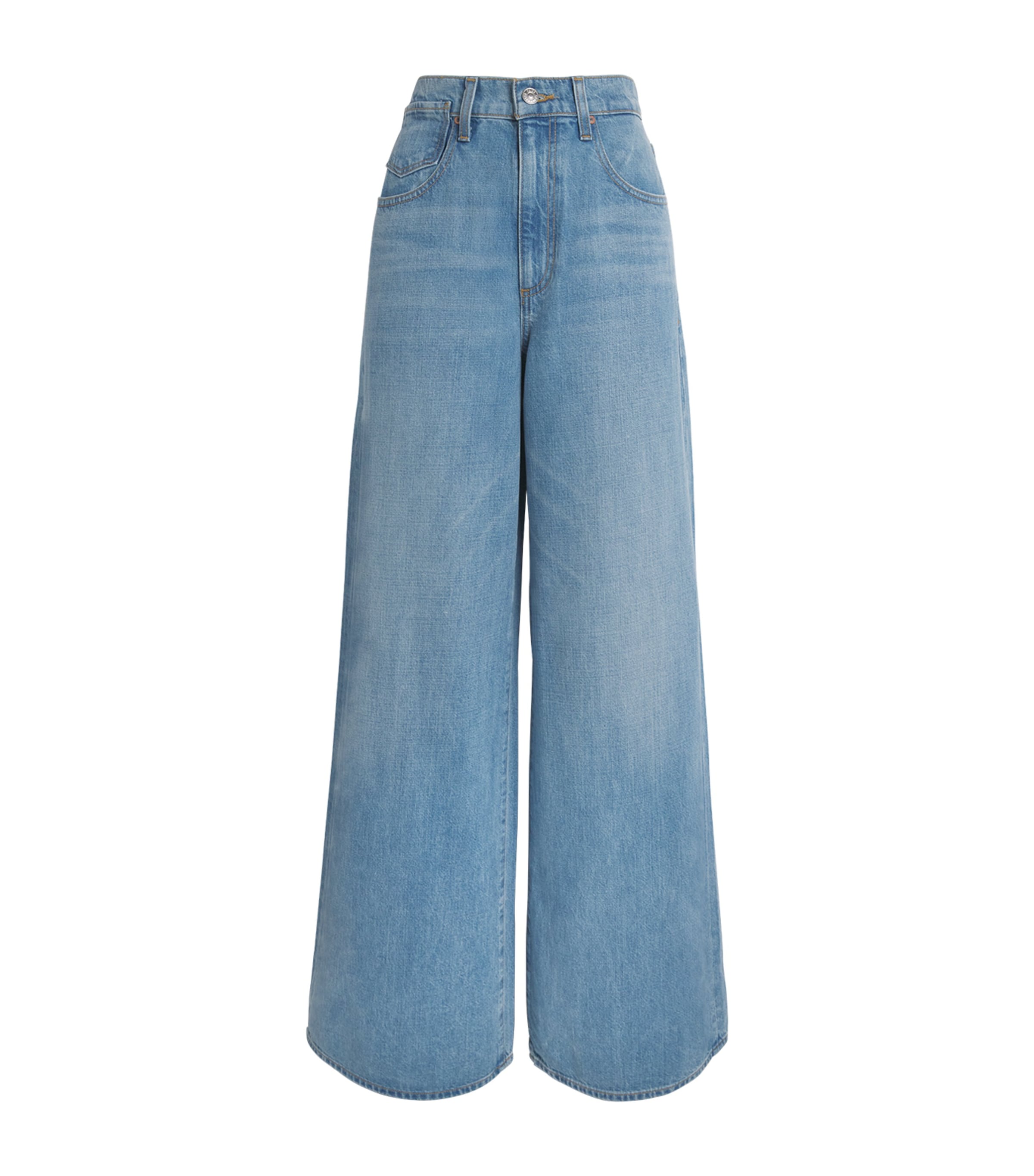 PAIGE Womens Cameron Wide-Leg Jeans Fields Image 1
