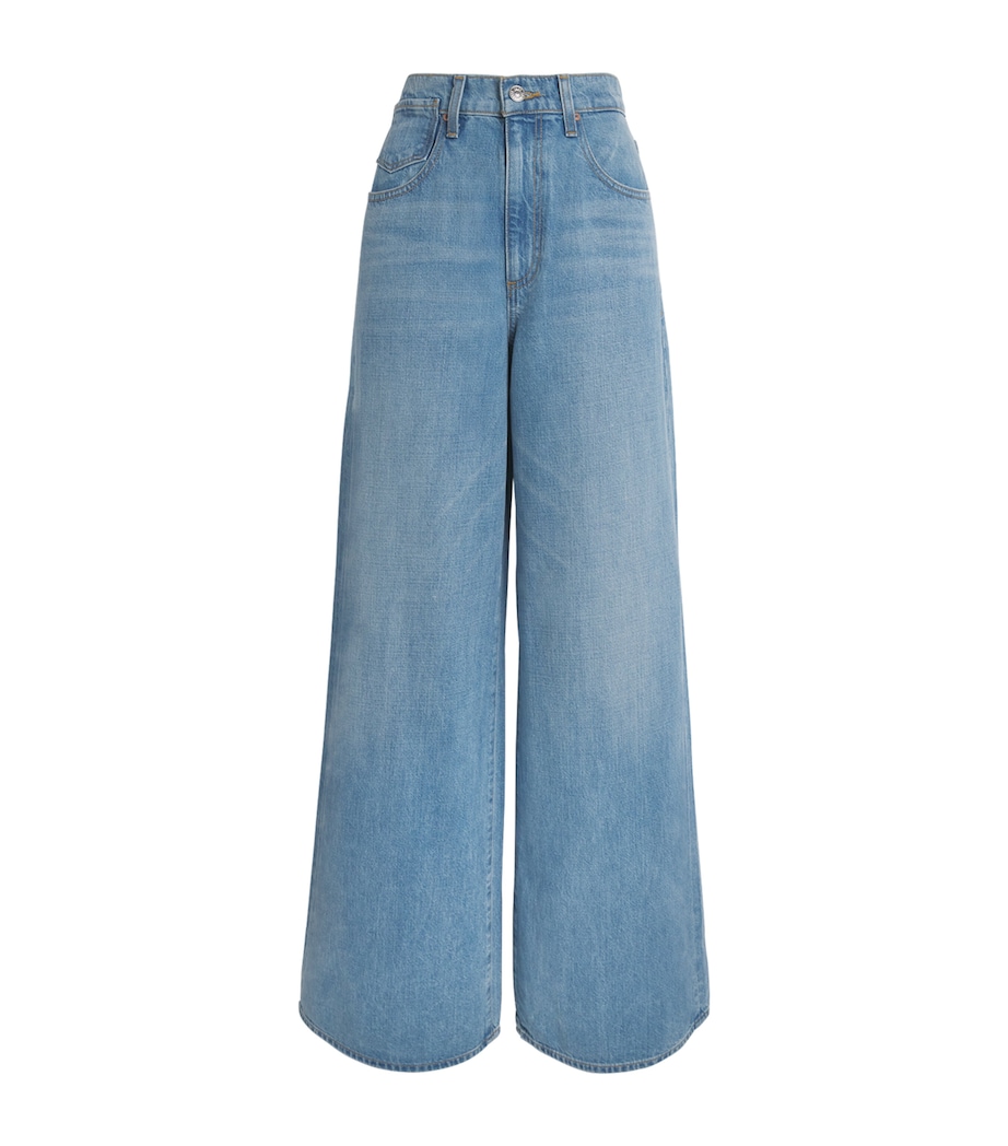 PAIGE Womens Cameron Wide-Leg Jeans Fields Image 1