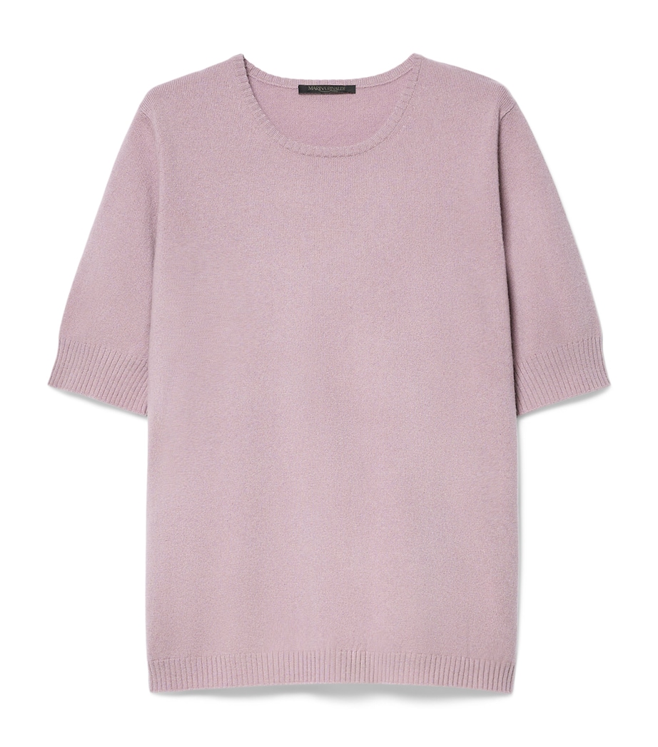 Marina Rinaldi Womens Cashmere Short-Sleeve Sweater Lilac Image 1