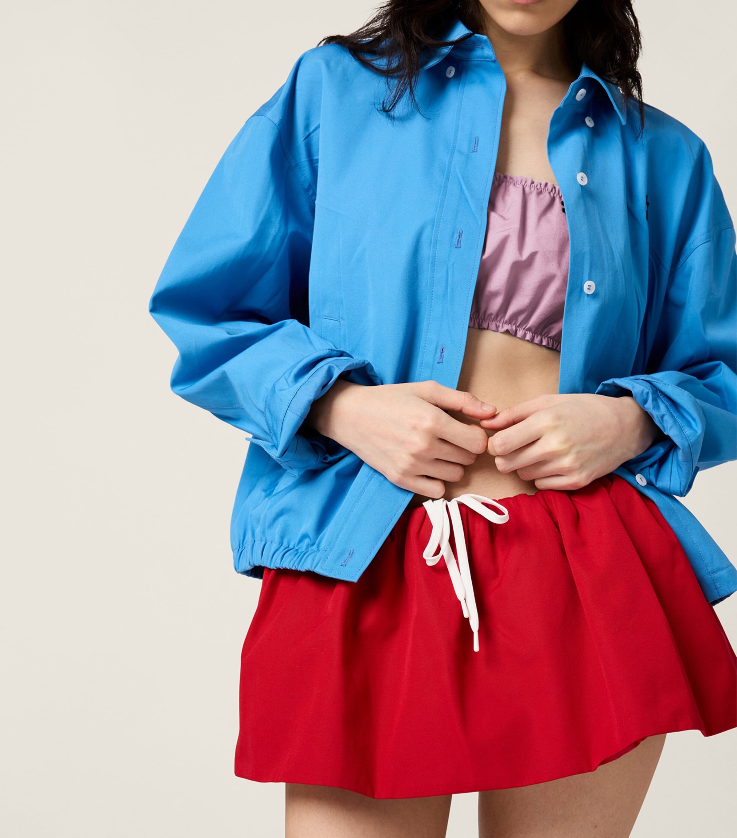 Cotton Poplin Mini Skirt F0D56 Image 5