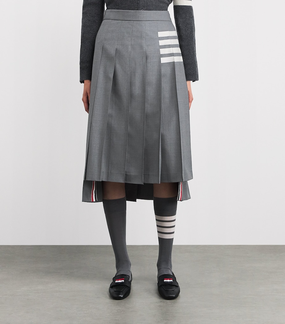 Pleated Midi Skirt MED GREY Image 4