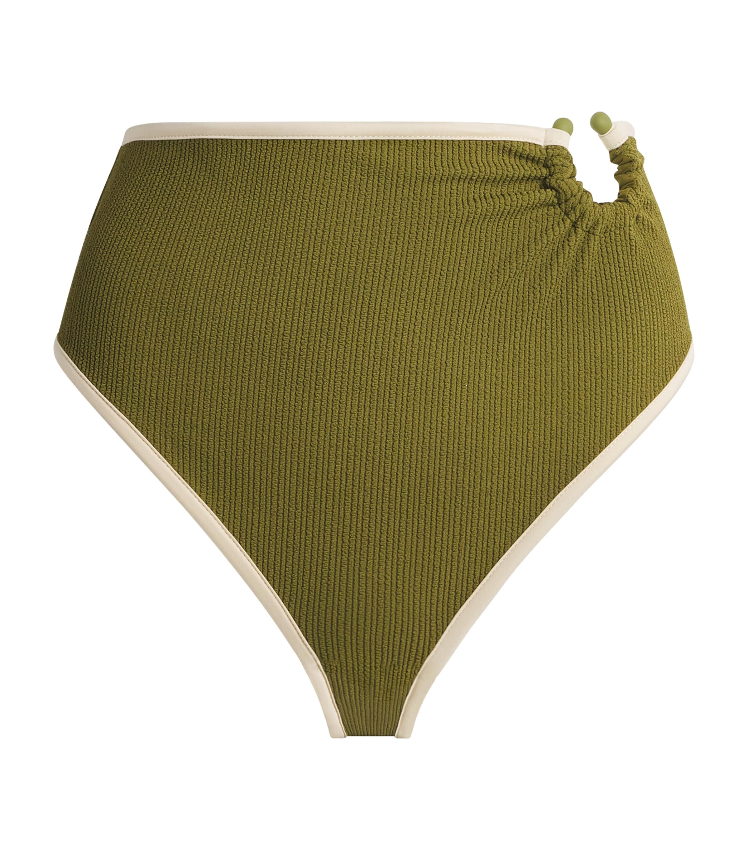 Johanna Ortiz Susurro High-rise Bikini Bottoms In Green