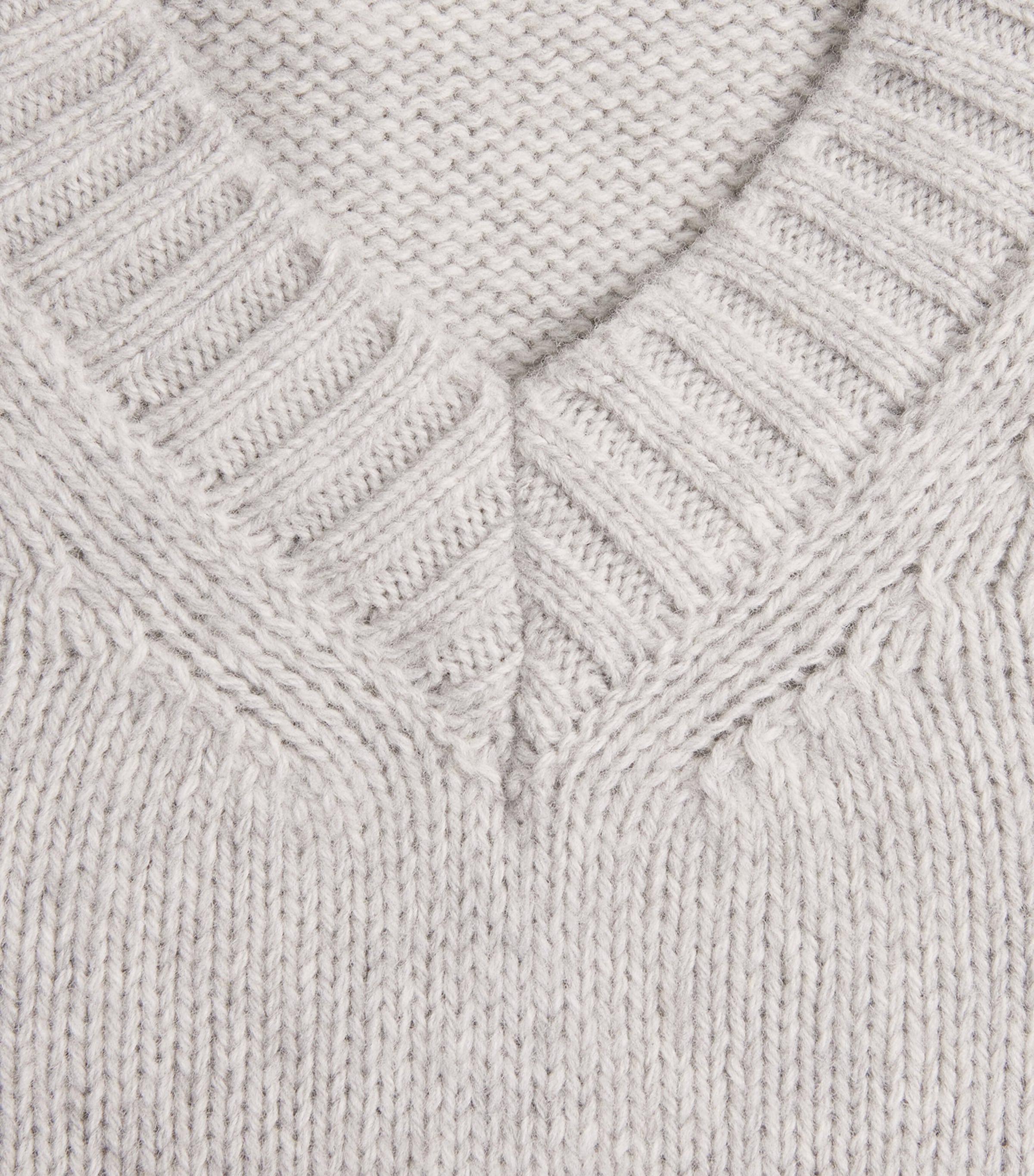 Wool V-Neck Sweater GRIGIO CHIARO MELANG Image 5
