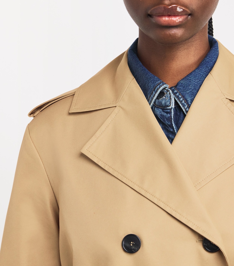 Weekend Max Mara Womens Mid-Length Trench Coat Beige Image 6