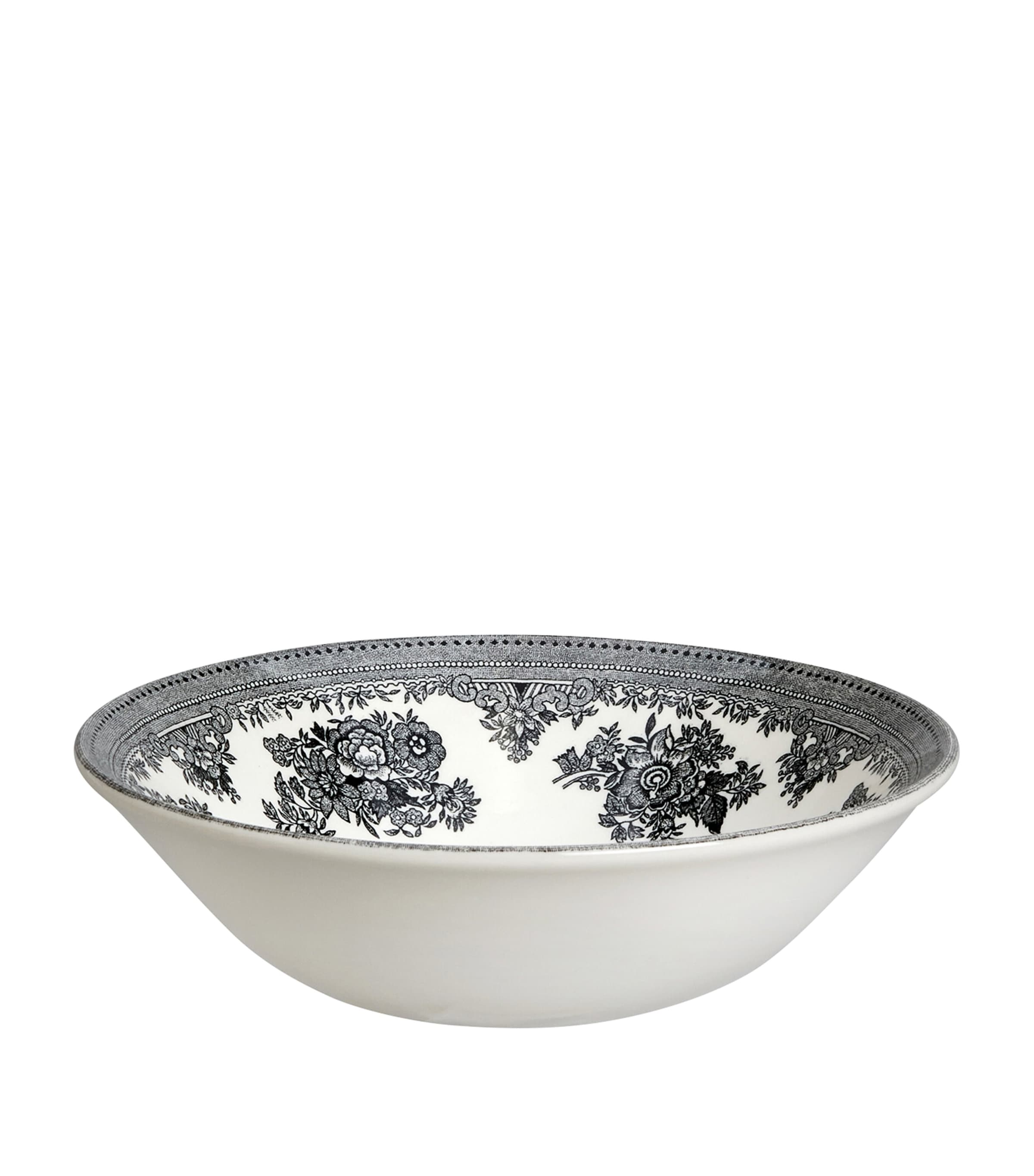 Set of 4 Asiatic Pheasants Cereal Bowls (16cm) BLACK & WHITE Image 1