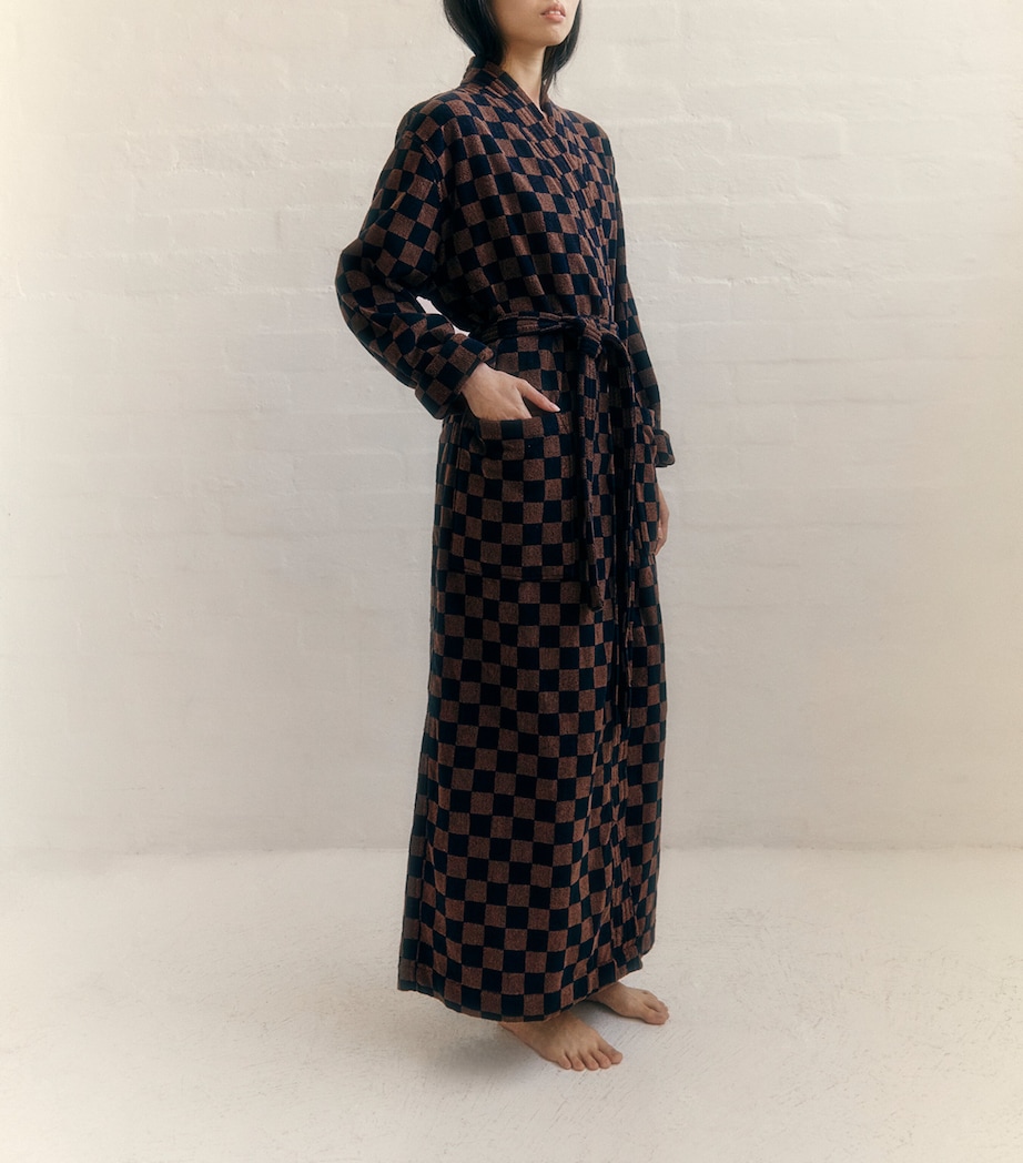Organic Cotton Sulis Bathrobe (Medium/Large) TABAC / NOIR Image 3
