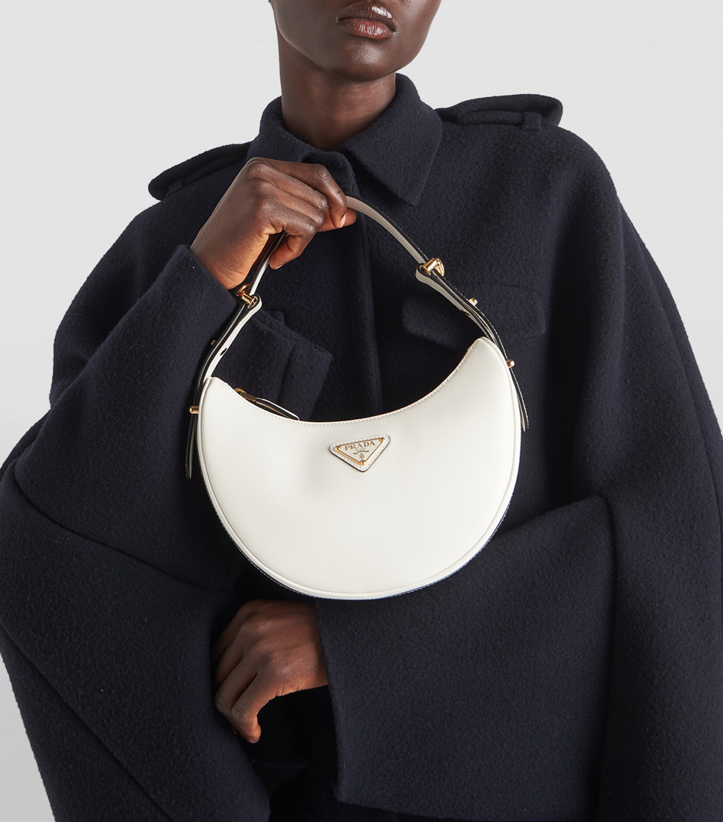 Prada Leather Arqué Shoulder Bag Image 6