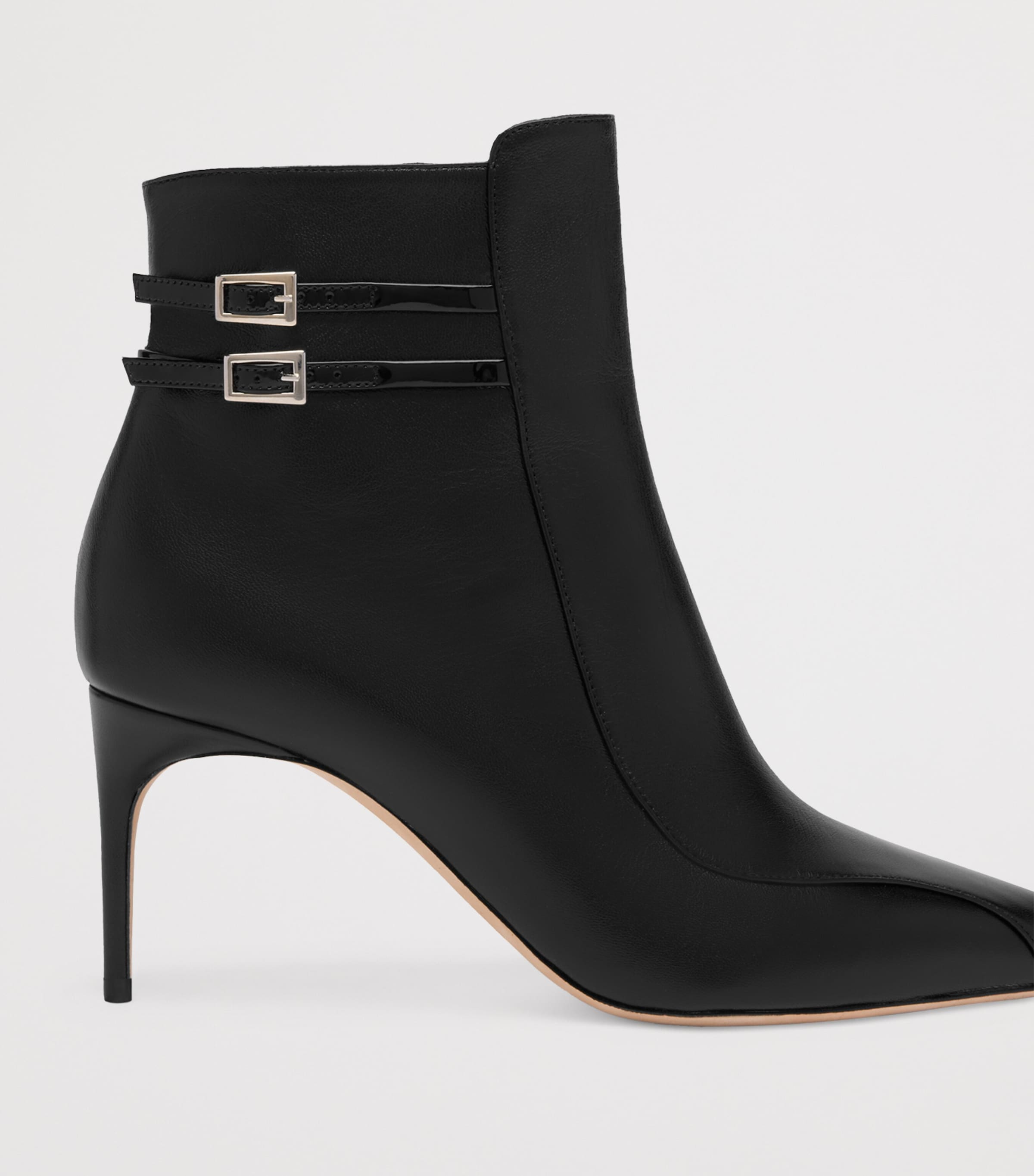 Leather Giordana Ankle Boots 70 BLACK Image 5