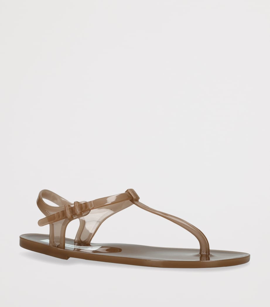 Christopher Esber Billi T-Bar Flat Sandals Taupe Image 3