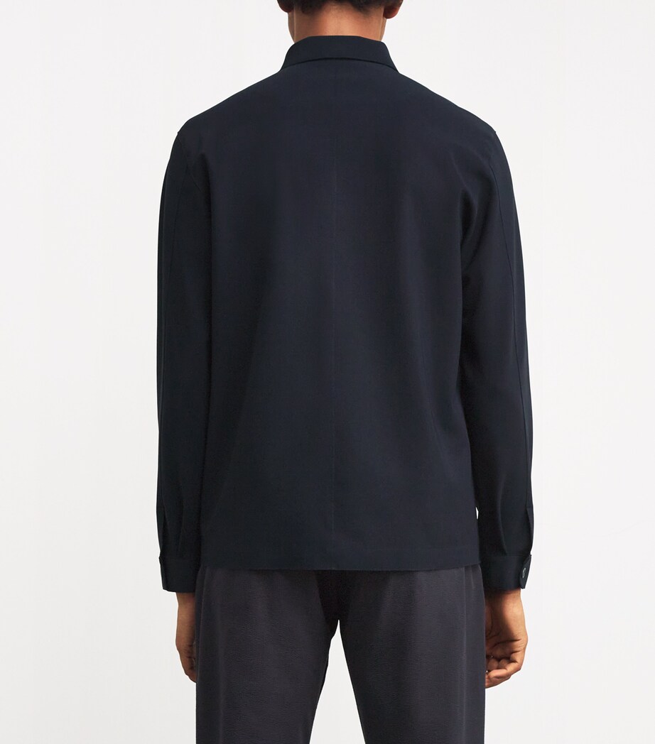 Collard Shirt Jacket 9200BLU NAVY Image 4