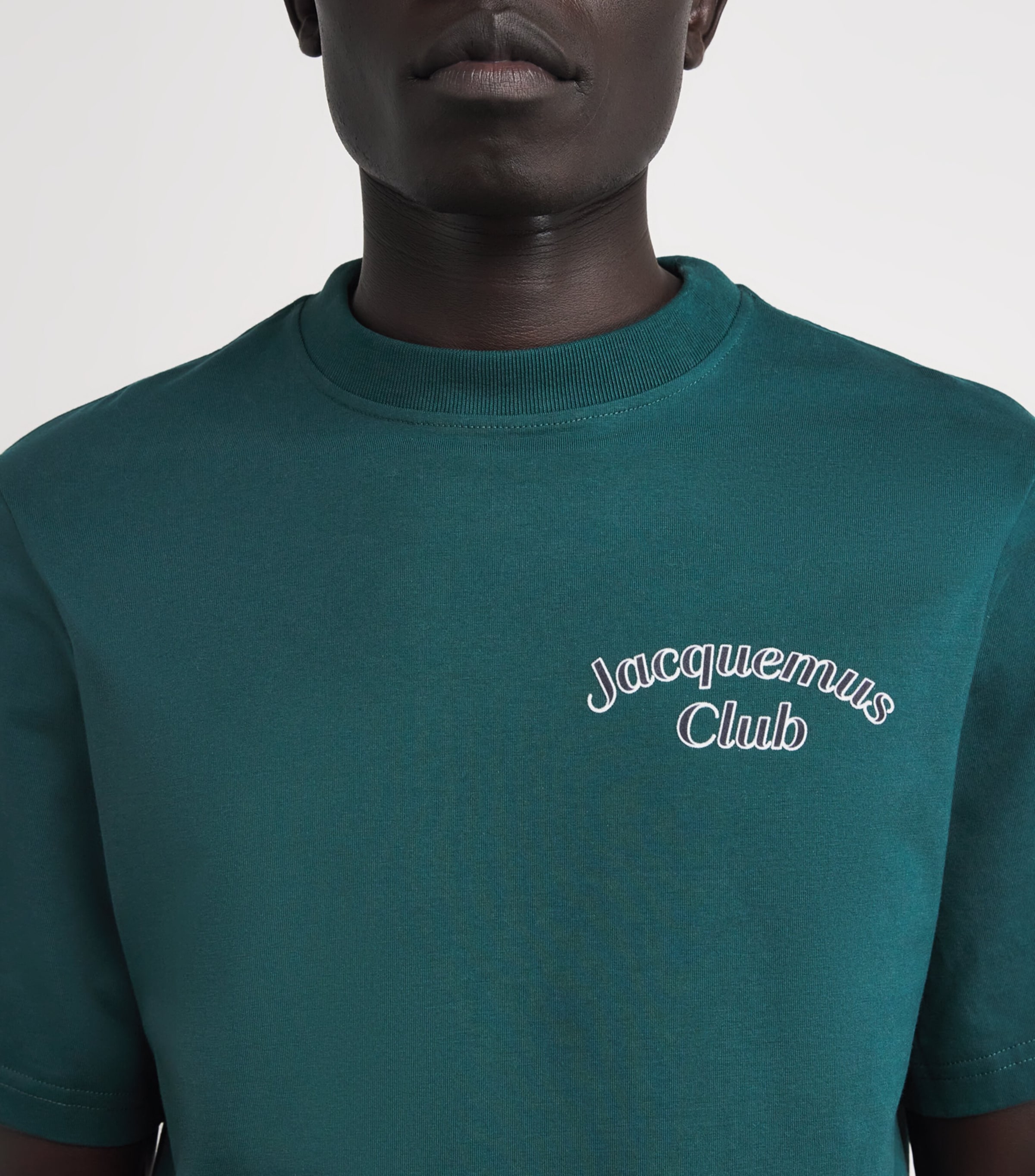 Jacquemus Green Cotton Embroidered Club T-Shirt | Harrods US