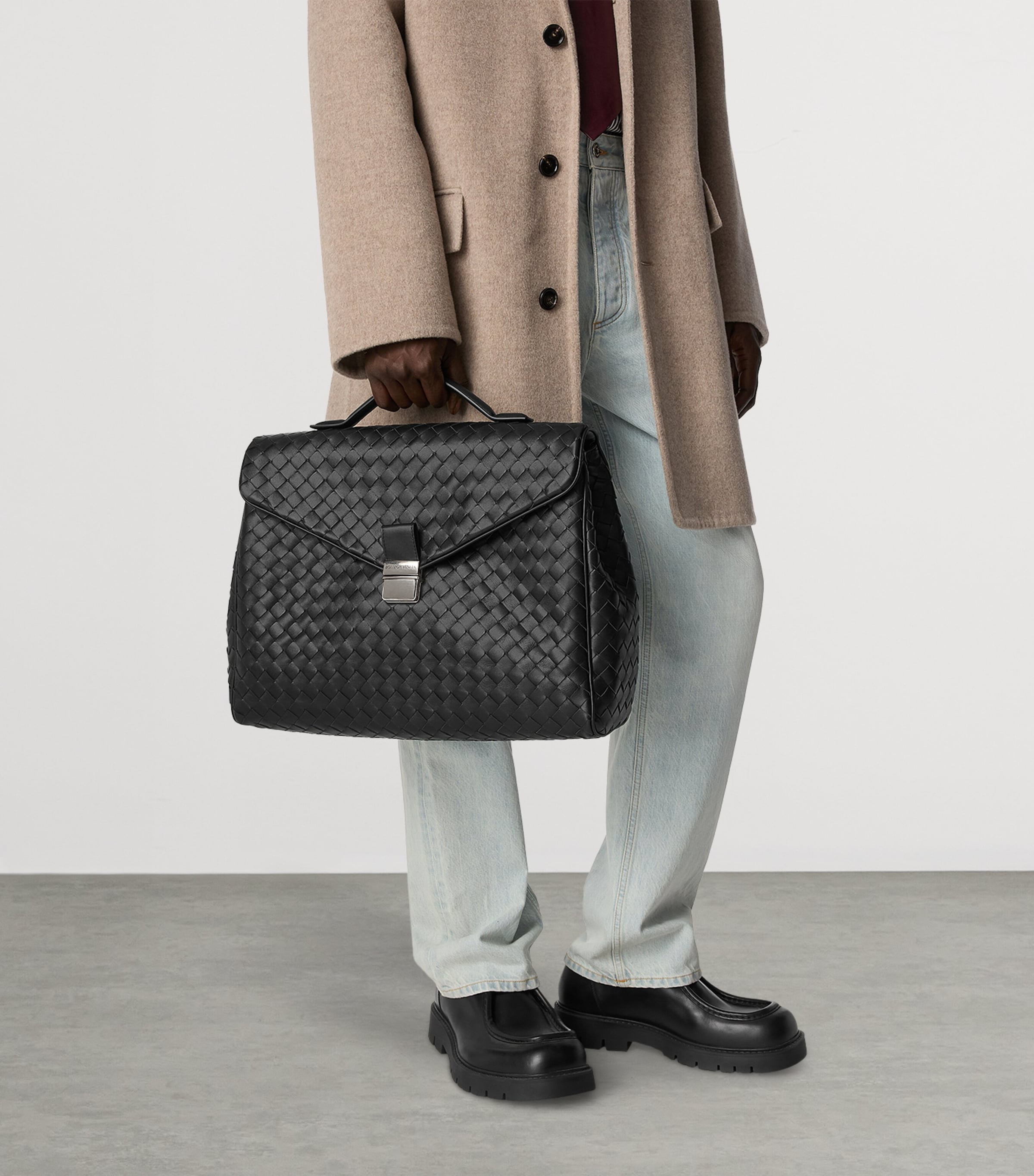 Leather Intrecciato Archivist Cross-Body Bag 1208 Image 3