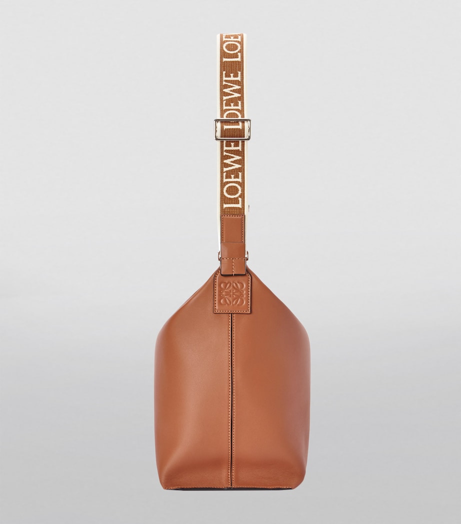 Leather Cubi Shoulder Bag TAN Image 2