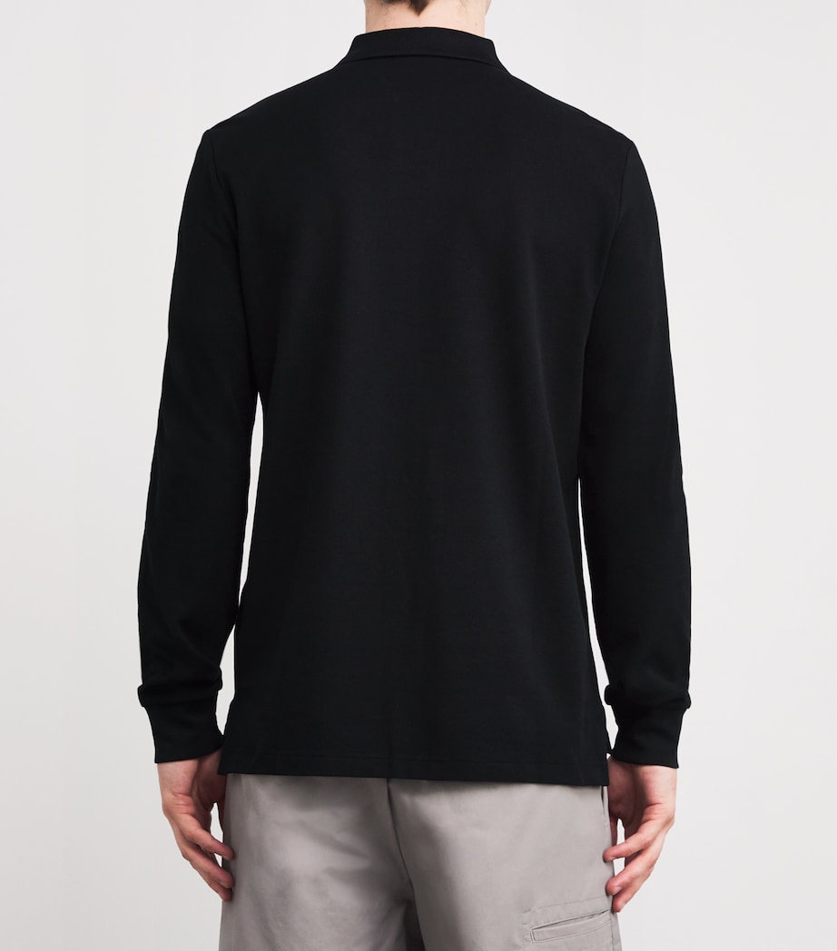 Polo Pony Long-Sleeved Polo Shirt POLO BLACK Image 4