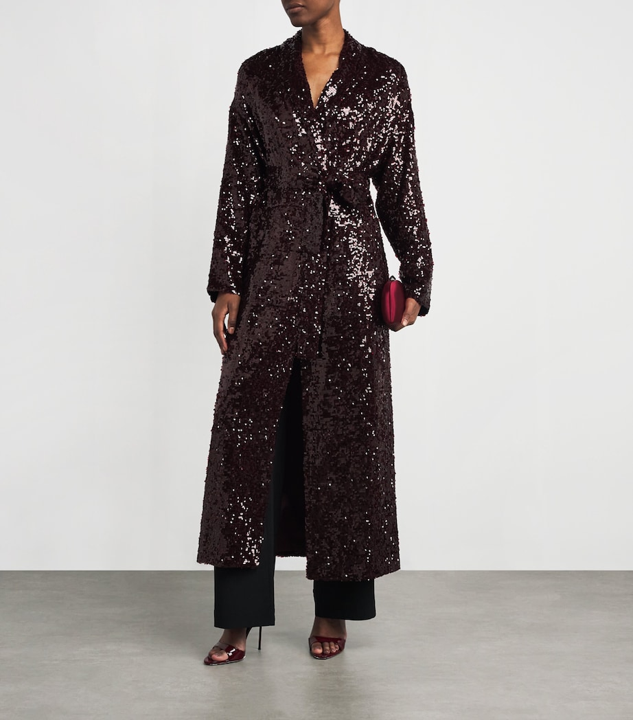 Sequinned Coat 946 MULBERRY Image 2