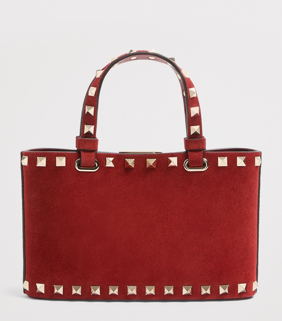 Valentino Garavani Mini Split-Leather Rockstud Tote Bag Aqs Image 4