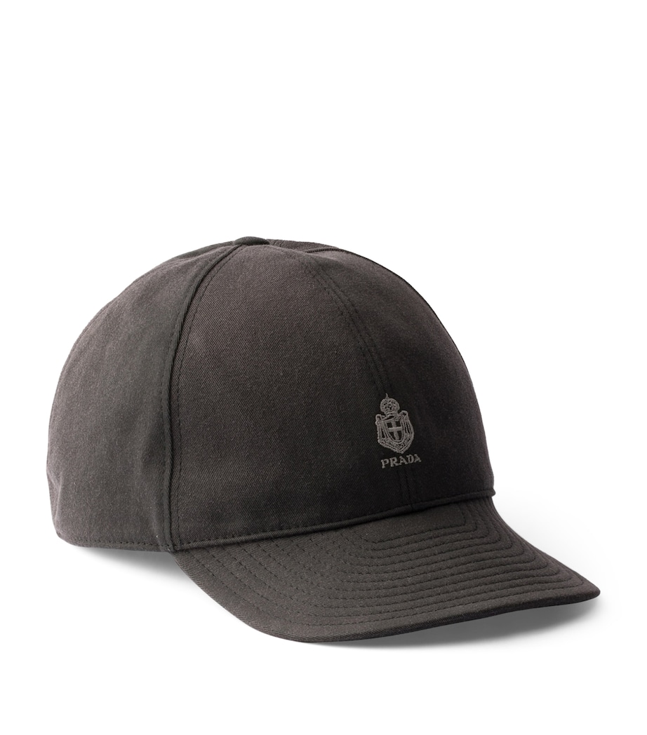 Prada Old Gabardine Baseball Cap Black Image 1