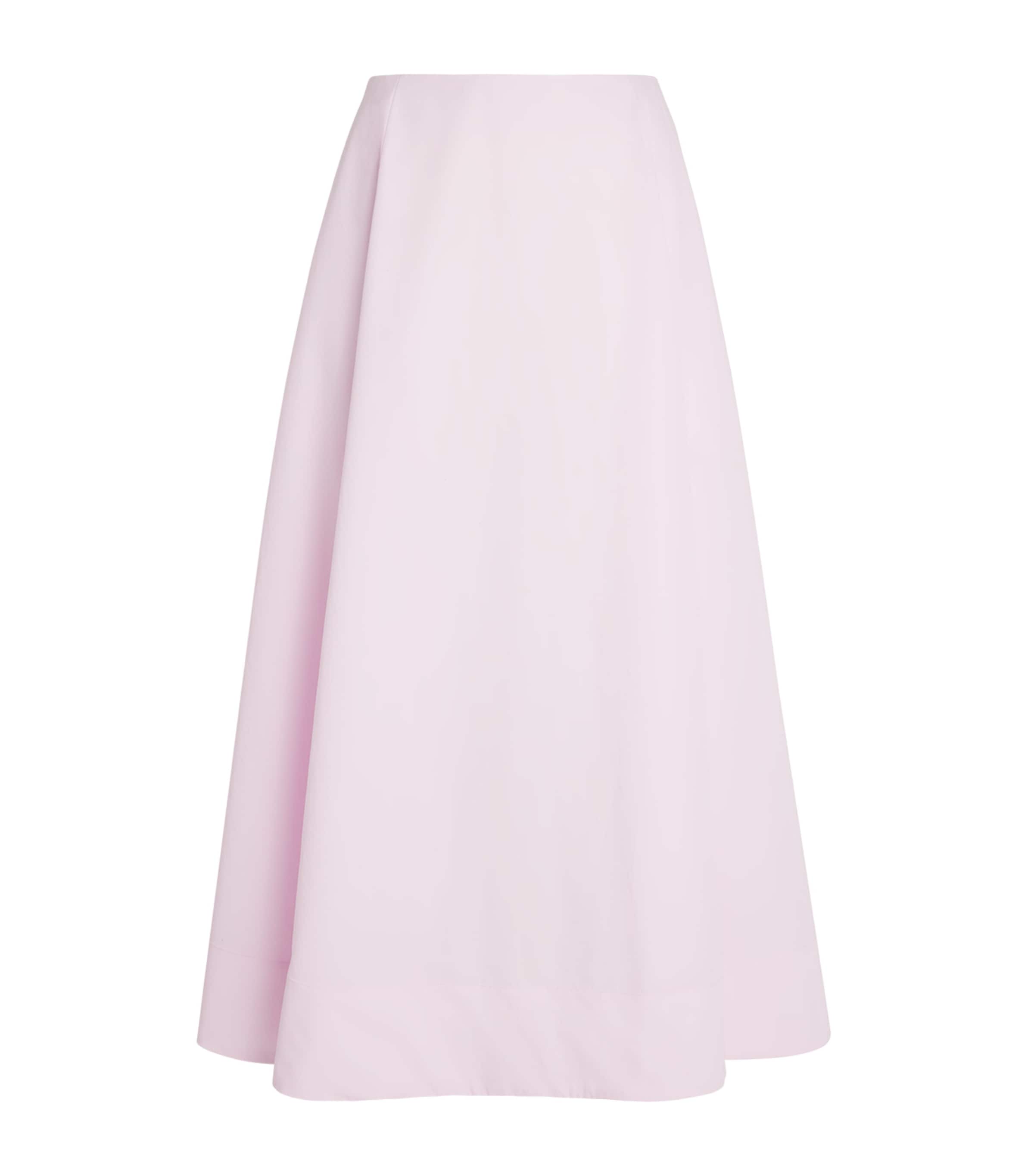 Adam Lippes Womens Rene Midi Skirt Pale Pink Image 1