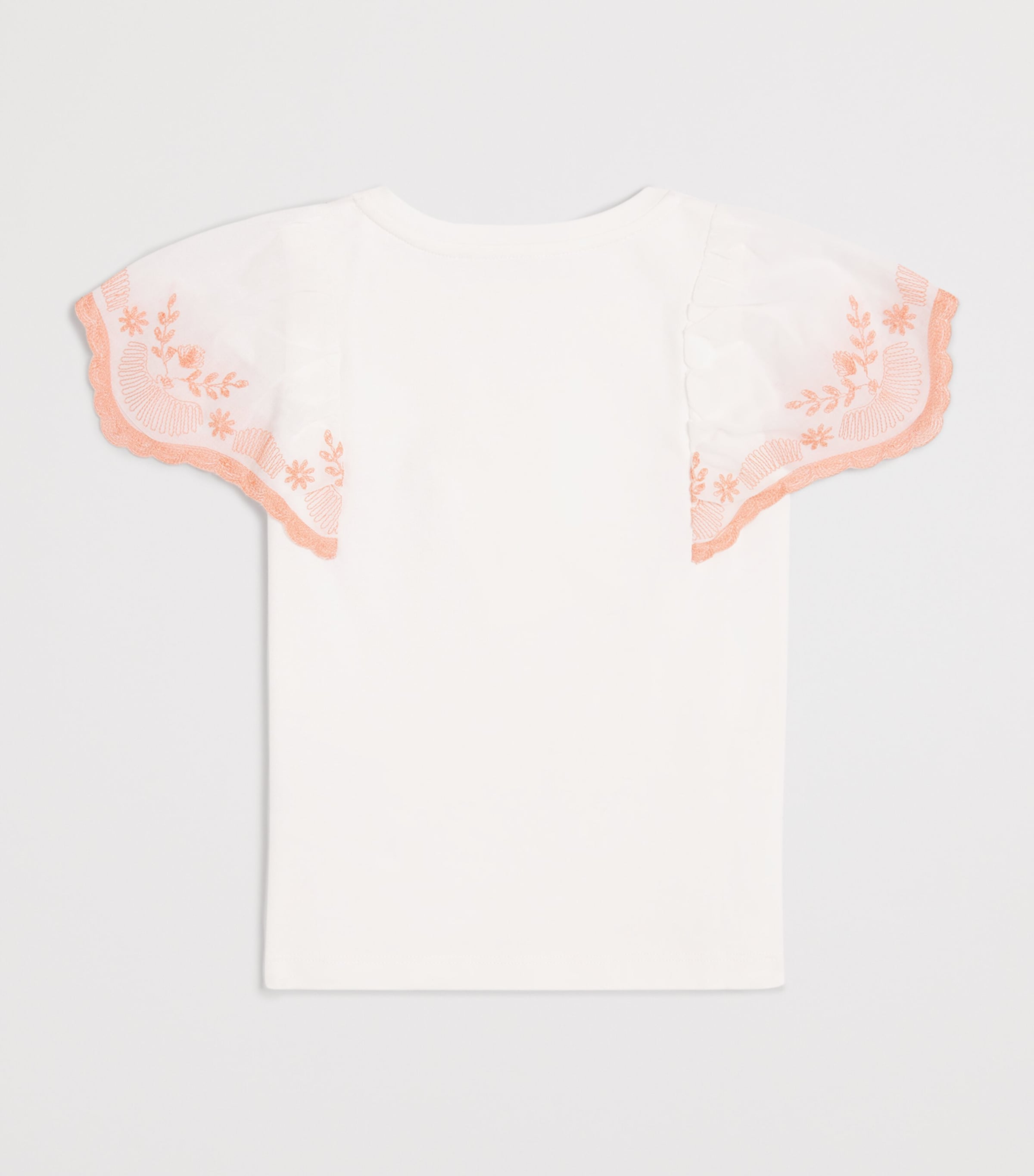 Cotton Ruffled T-Shirt (4-14 Years) C21238/117OFFWHITE Image 2