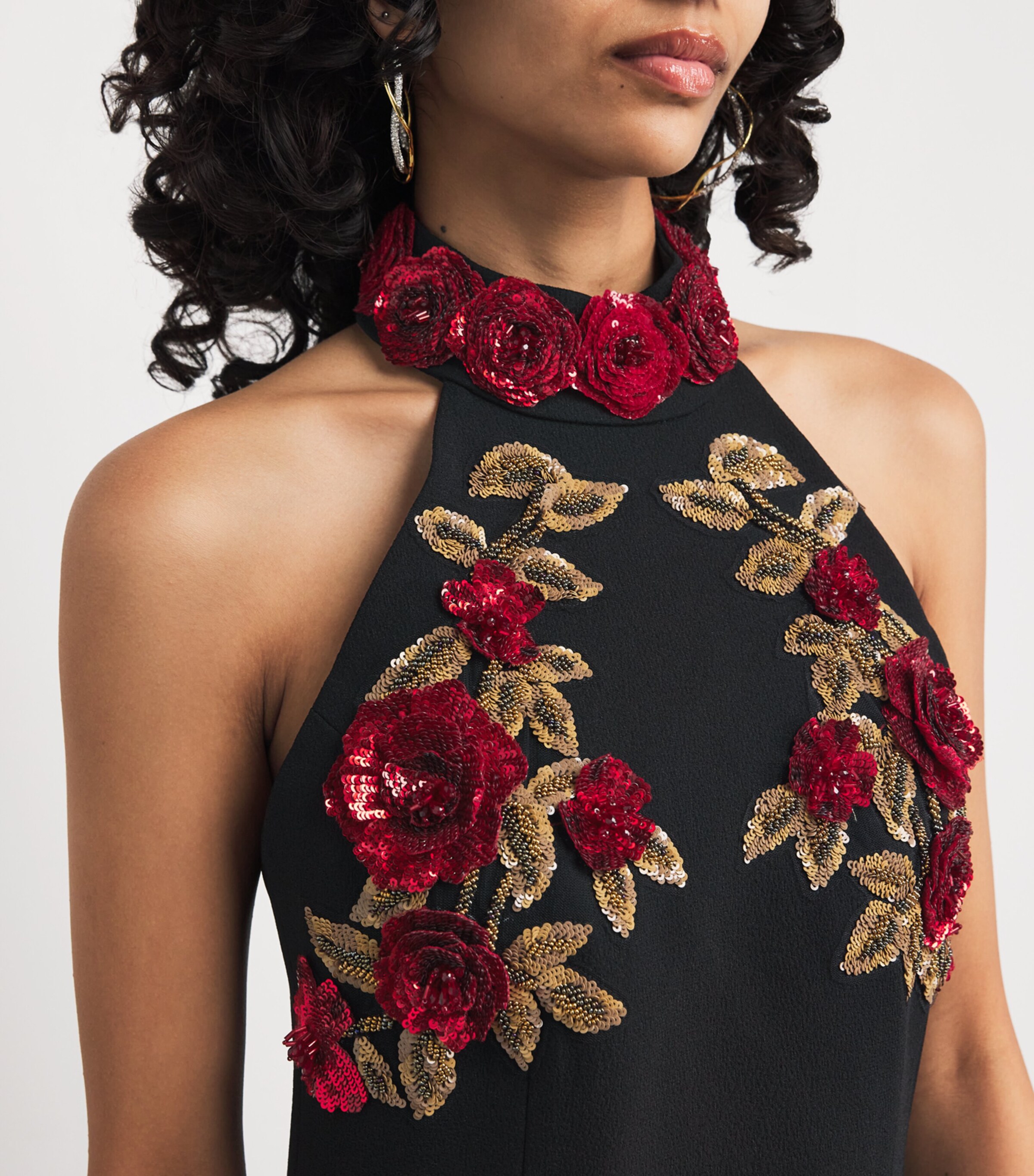 ◆関税込◆【REBECCA VALLANCEC】Rosetta floral minidress Rebecca Vallance Appliqué Rosetta Mini Dress | Harrods CA
