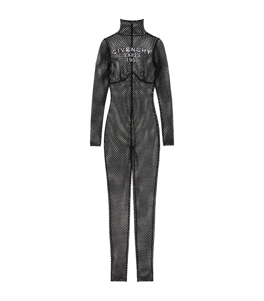 Mesh Logo Jumpsuit BLACK Image 1