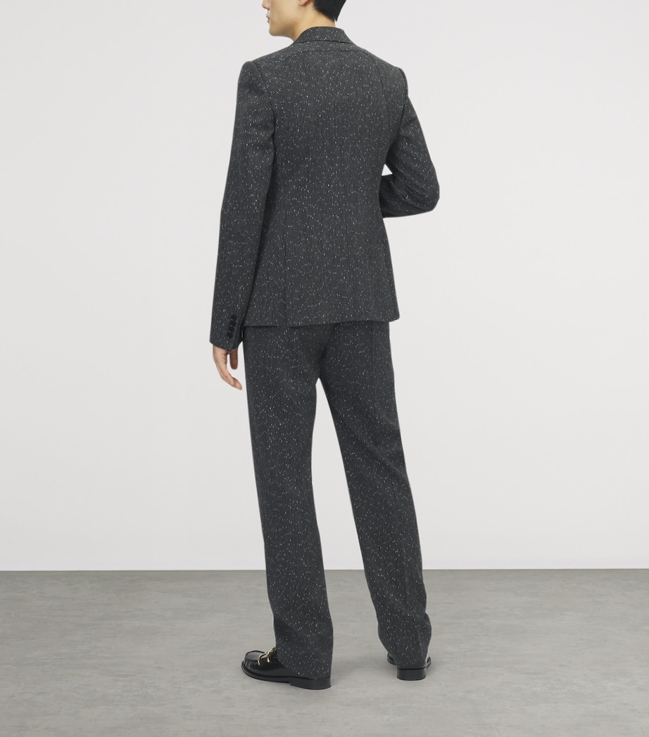 McQueen Mens Stripe Embellished Blazer Image 3