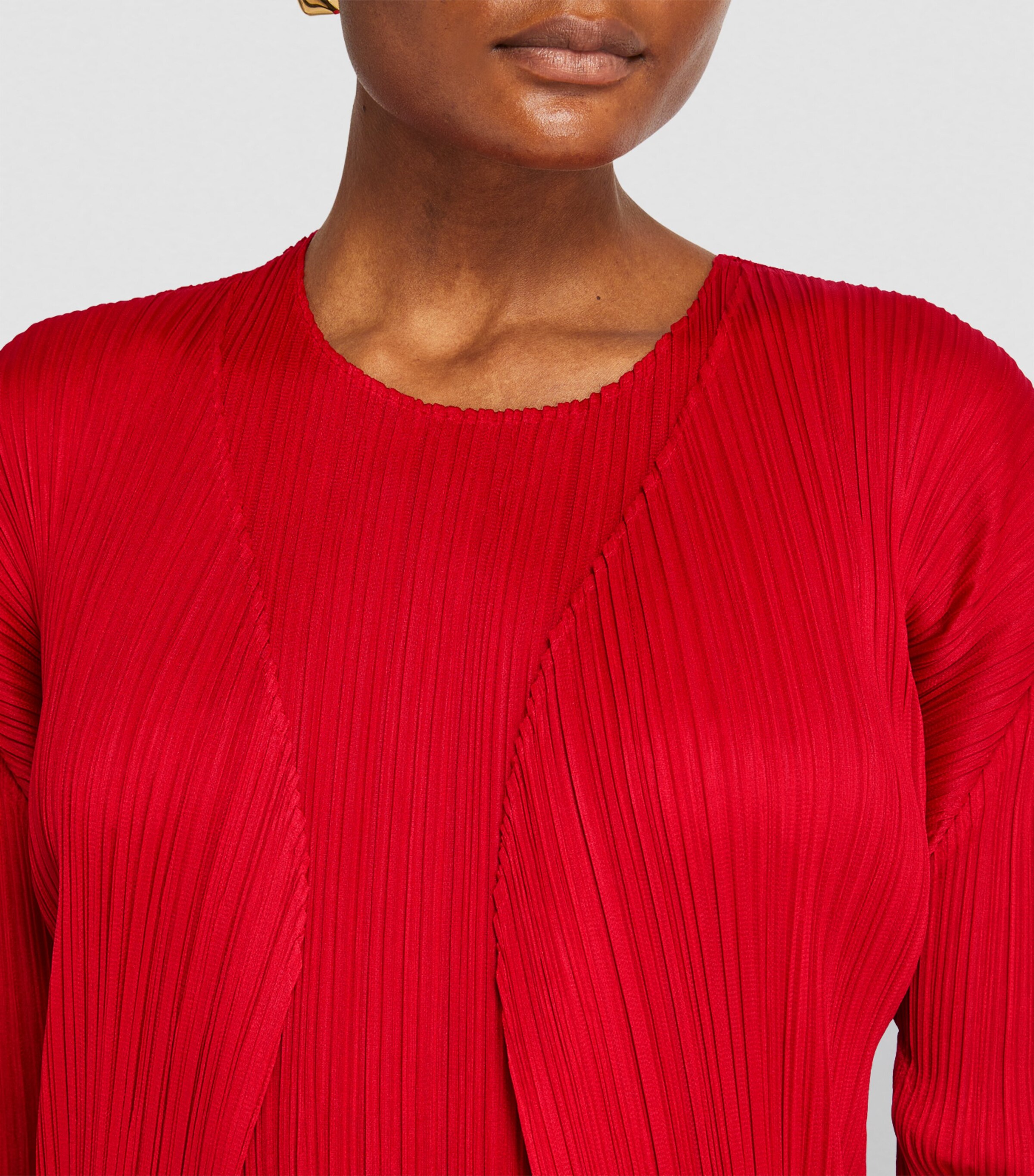 Pleats Please Issey Miyake Basics Long Cardigan Image 6